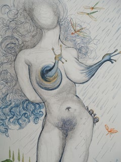 Casanova : Snail Lady - Original etching (Field #67-4 K)