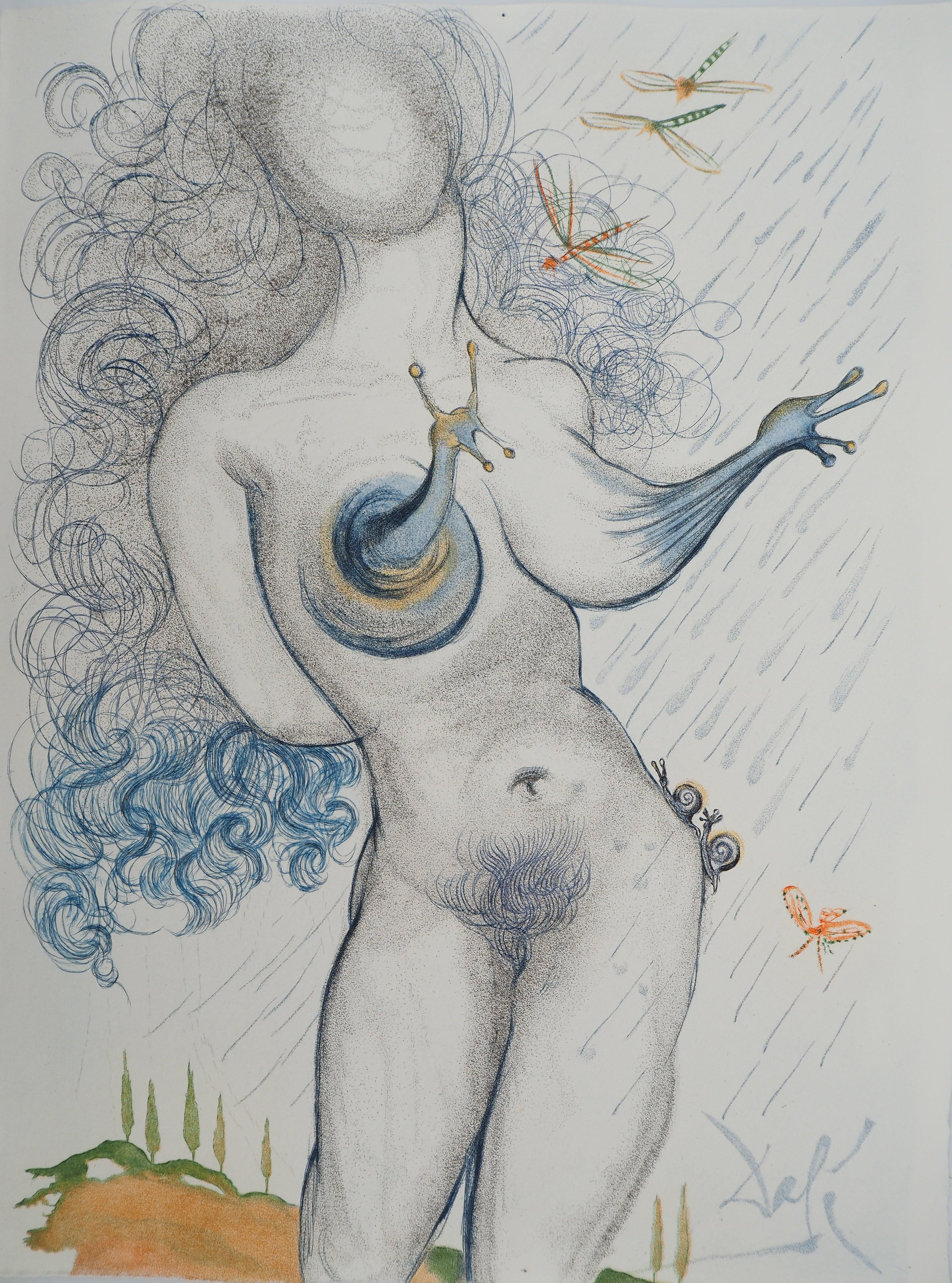 Nude Print di Salvador Dalí - Casanova : Signora delle lumache - Incisione originale (Campo #67-4 K)