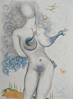 Casanova : Snail Lady - Original etching (Field #67-4 K)