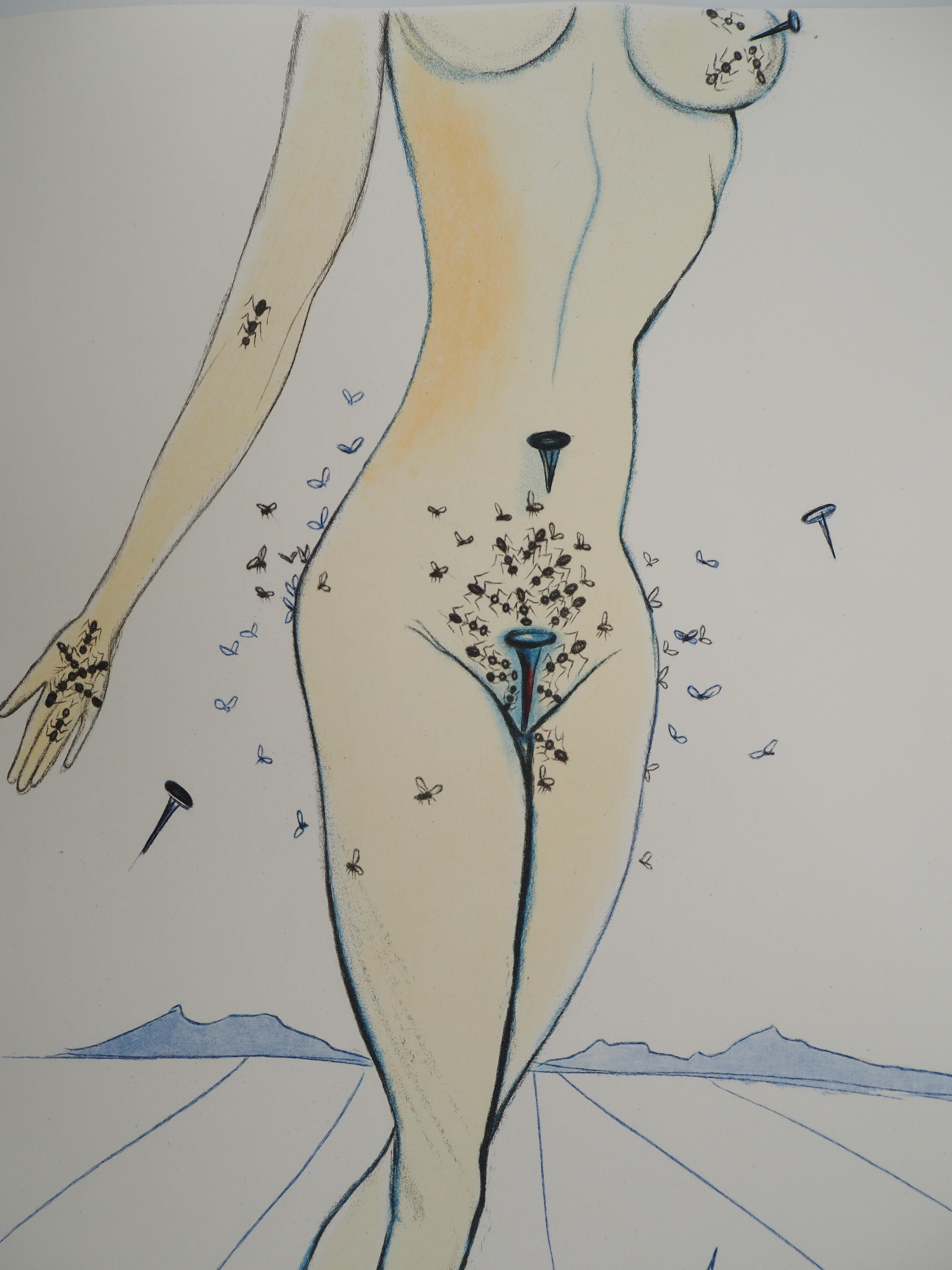 Casanova : Mujer espigada - Grabado original (Campo #67-4 B) - Print de Salvador Dalí