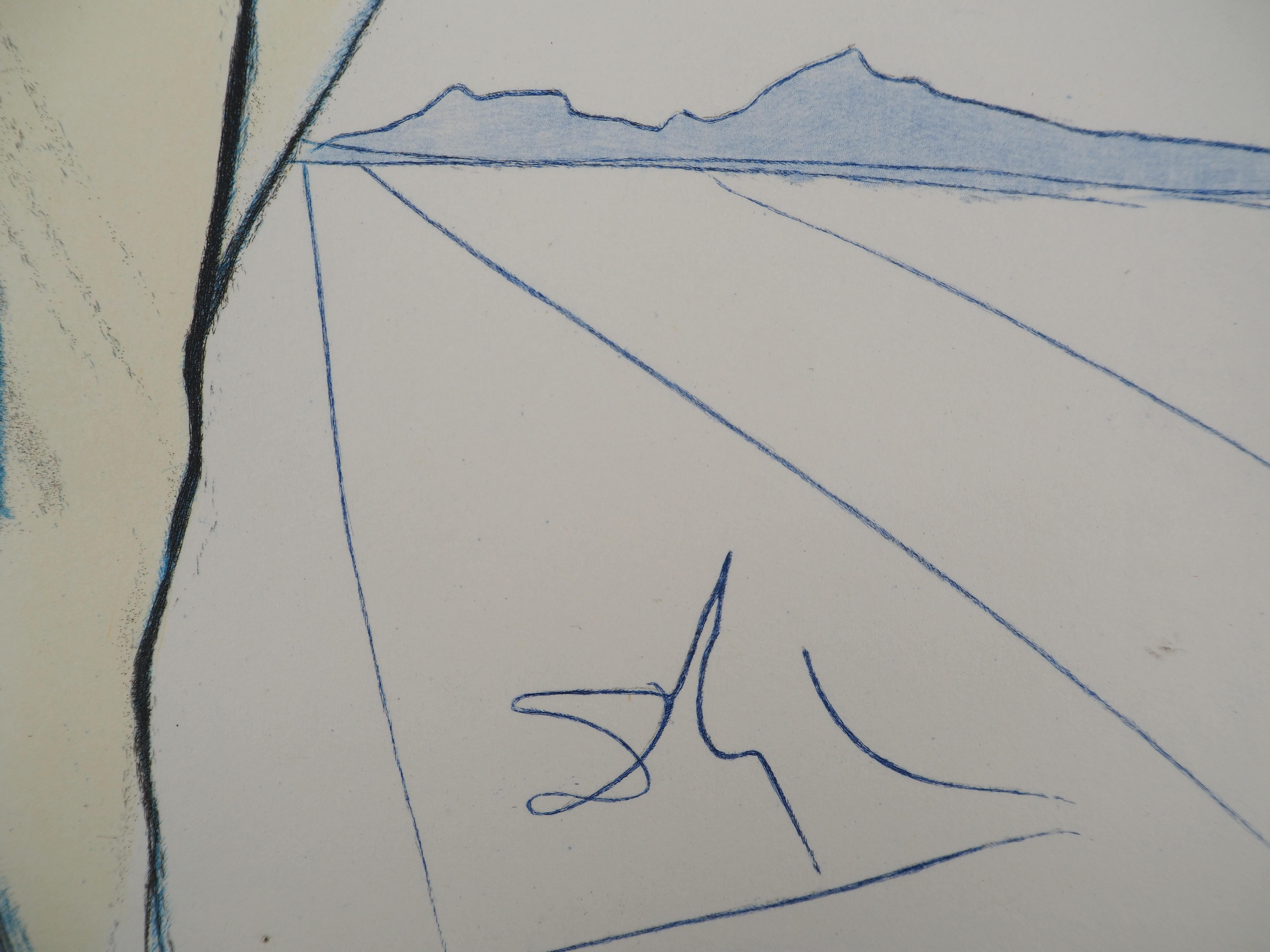 Casanova : Mujer espigada - Grabado original (Campo #67-4 B) - Print Surrealista de Salvador Dalí