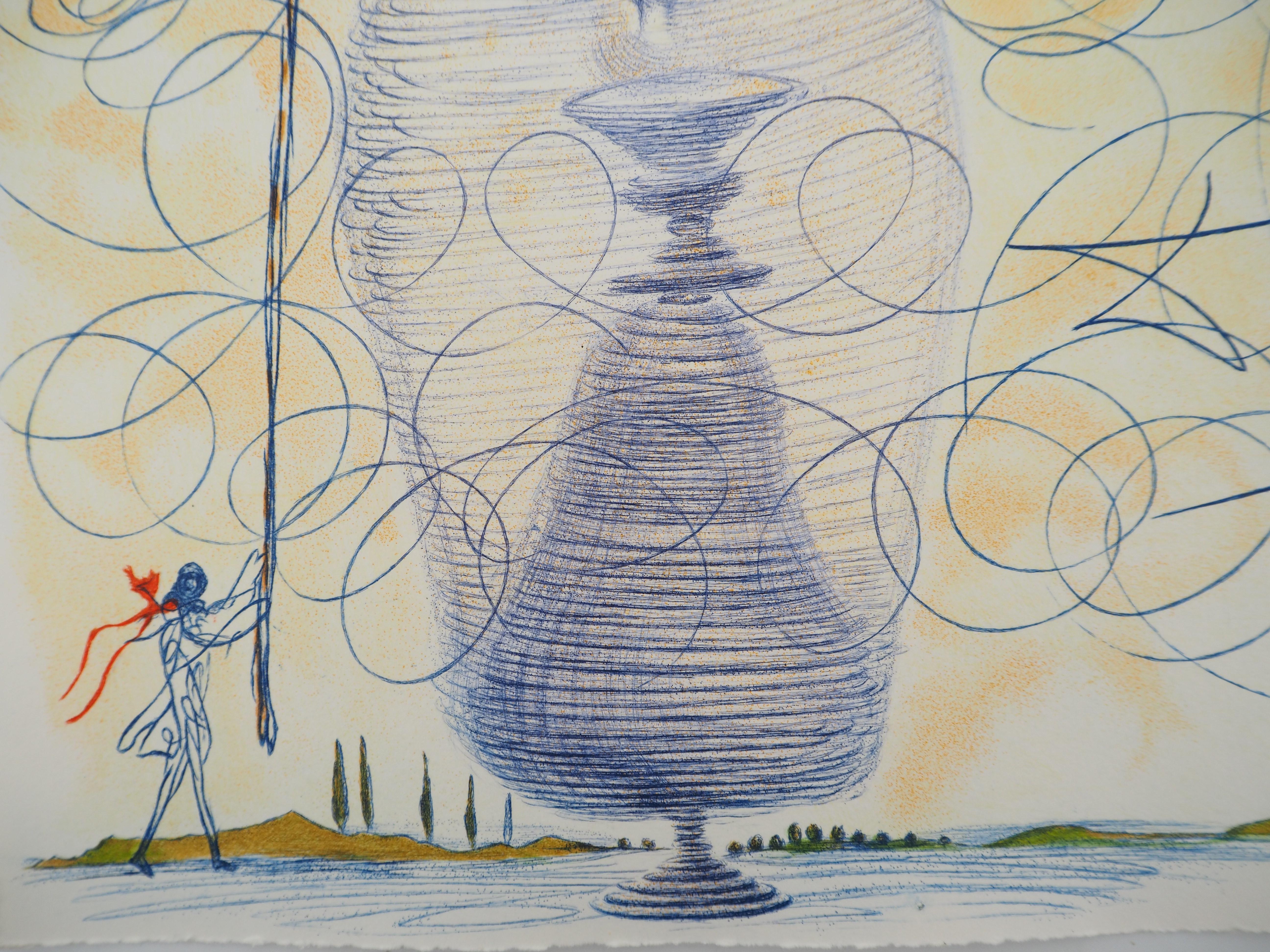 Casanova : Donna surrealista con stampella - Incisione originale (Campo #67-4 D) in vendita 2