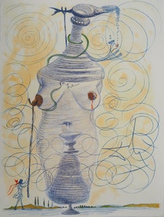 Casanova : Mujer surrealista con muletas - Grabado original (Campo #67-4 D)