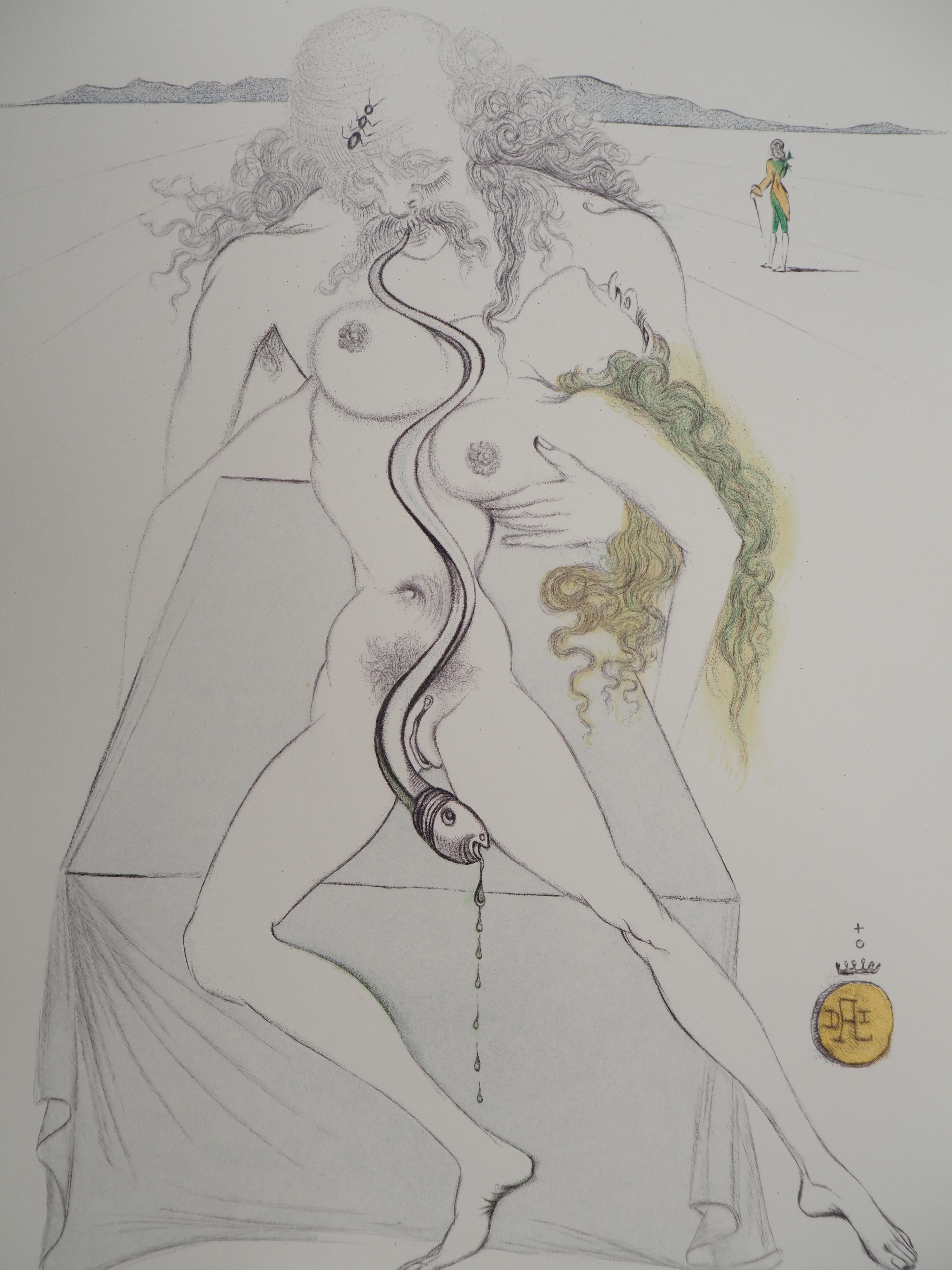 Casanova : Abbandonati alla lussuria - Incisione originale (Campo #67-4 C.) - Print Surrealismo di Salvador Dalí