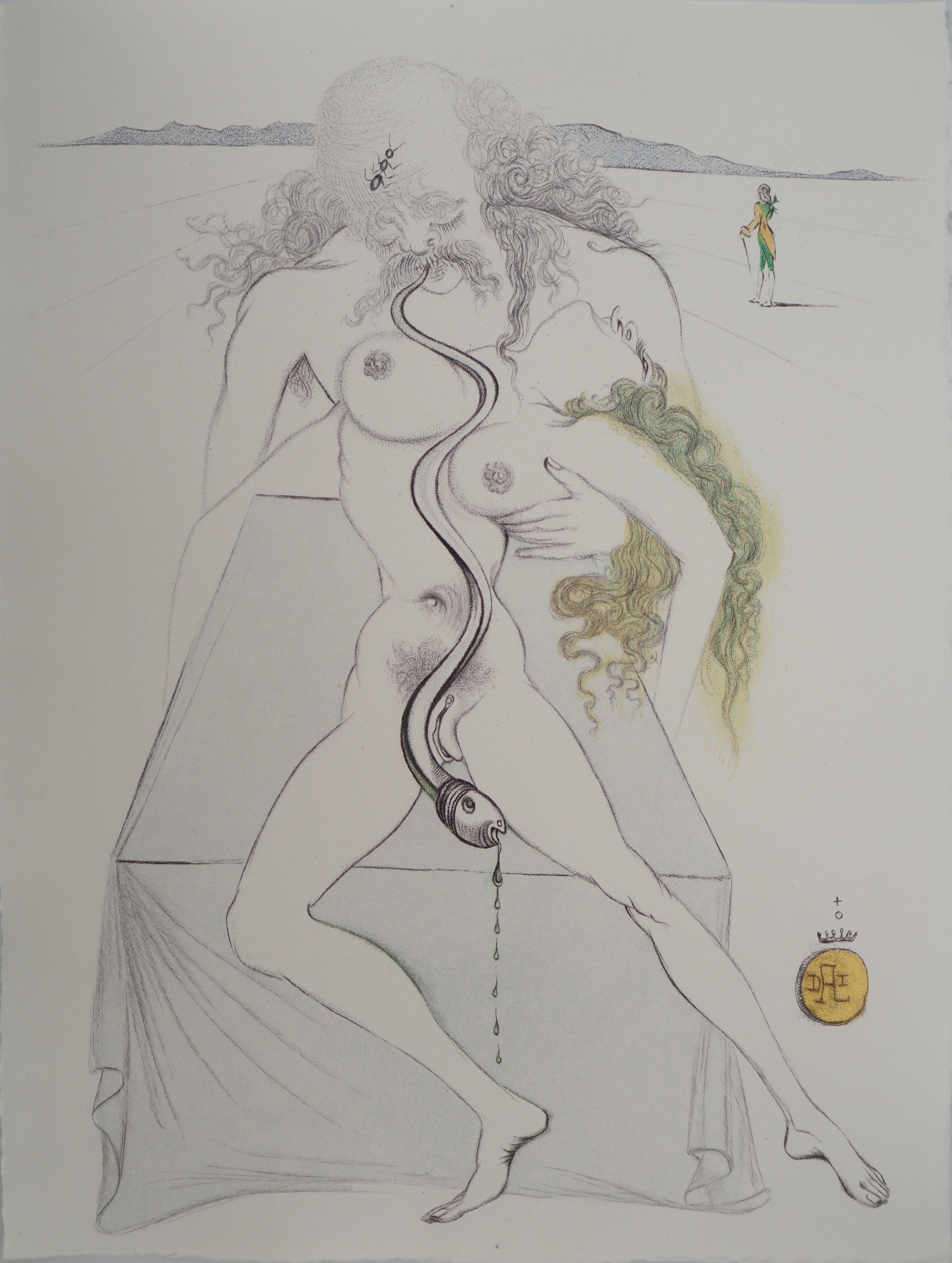 Nude Print di Salvador Dalí - Casanova : Abbandonati alla lussuria - Incisione originale (Campo #67-4 C.)