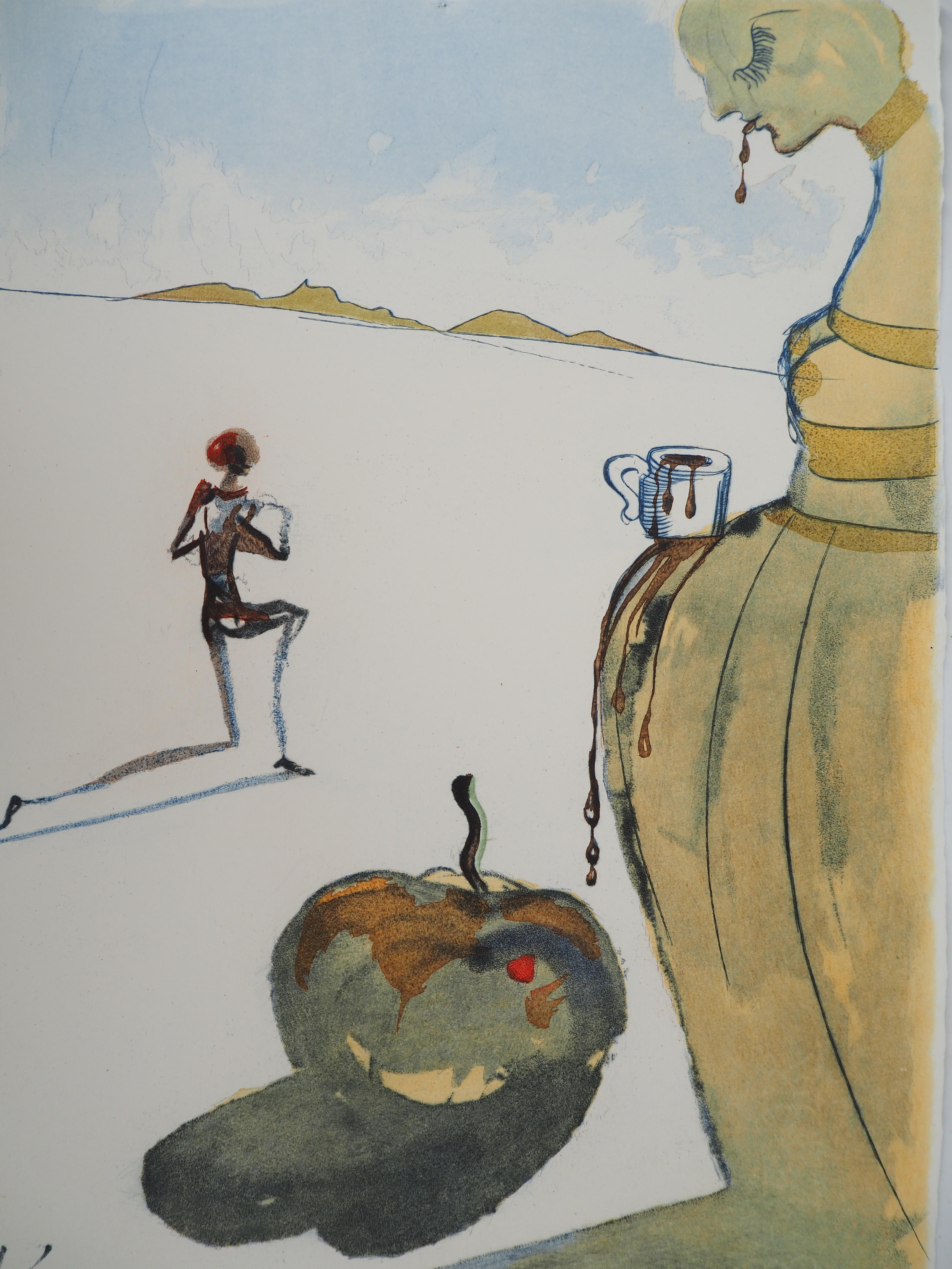 Casanova : Woman and Cup of Chocolate, gravure originale (feuille n°67-4 L) - Print de Salvador Dalí