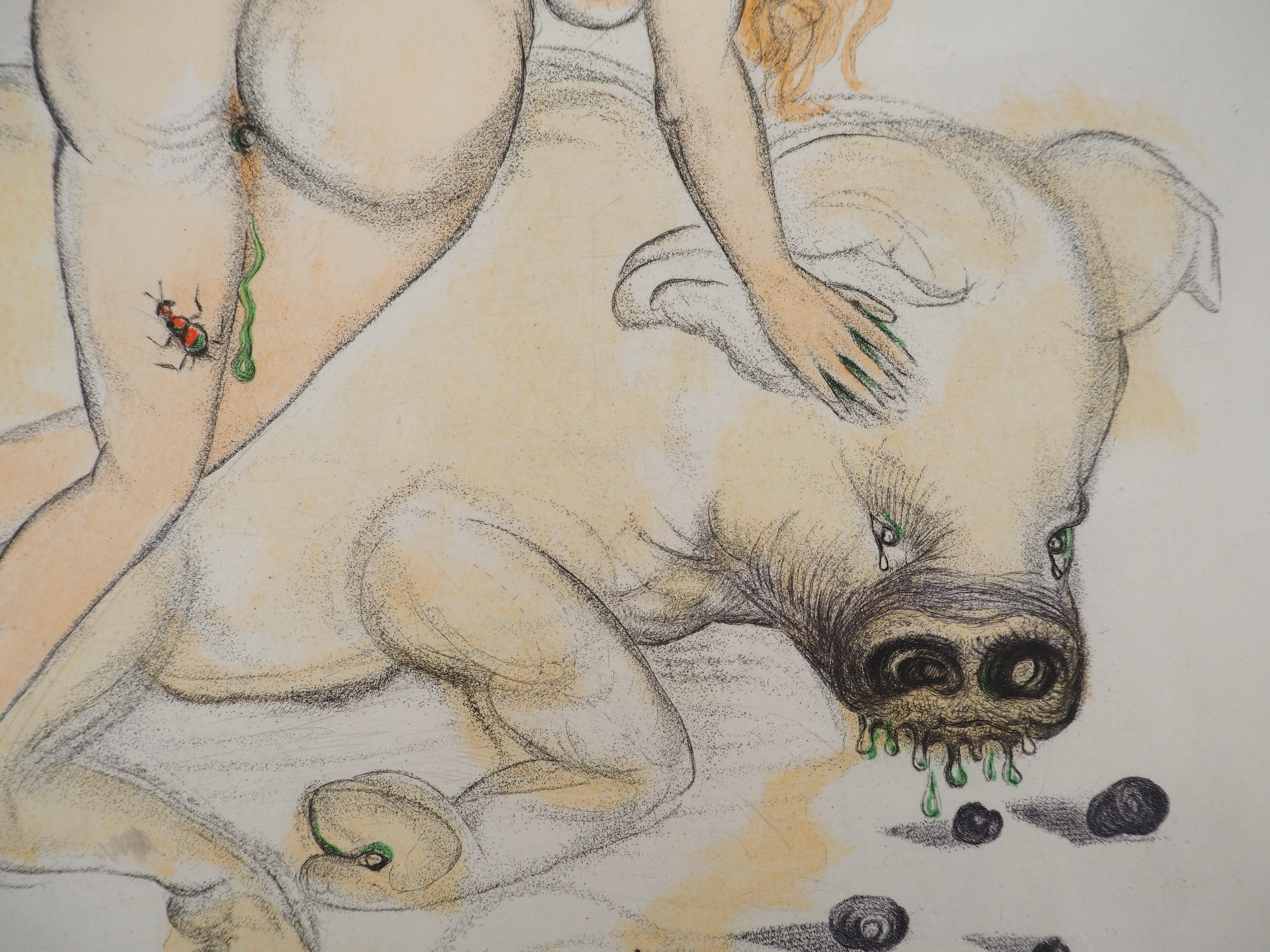 Casanova : La mujer y el cerdo trufado - Grabado original (Campo nº 67-4 H) en venta 1