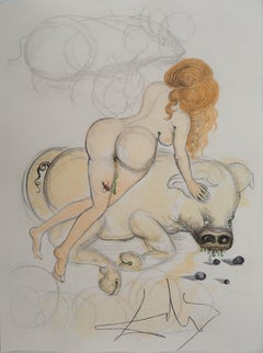 Casanova : La mujer y el cerdo trufado - Grabado original (Campo nº 67-4 H)