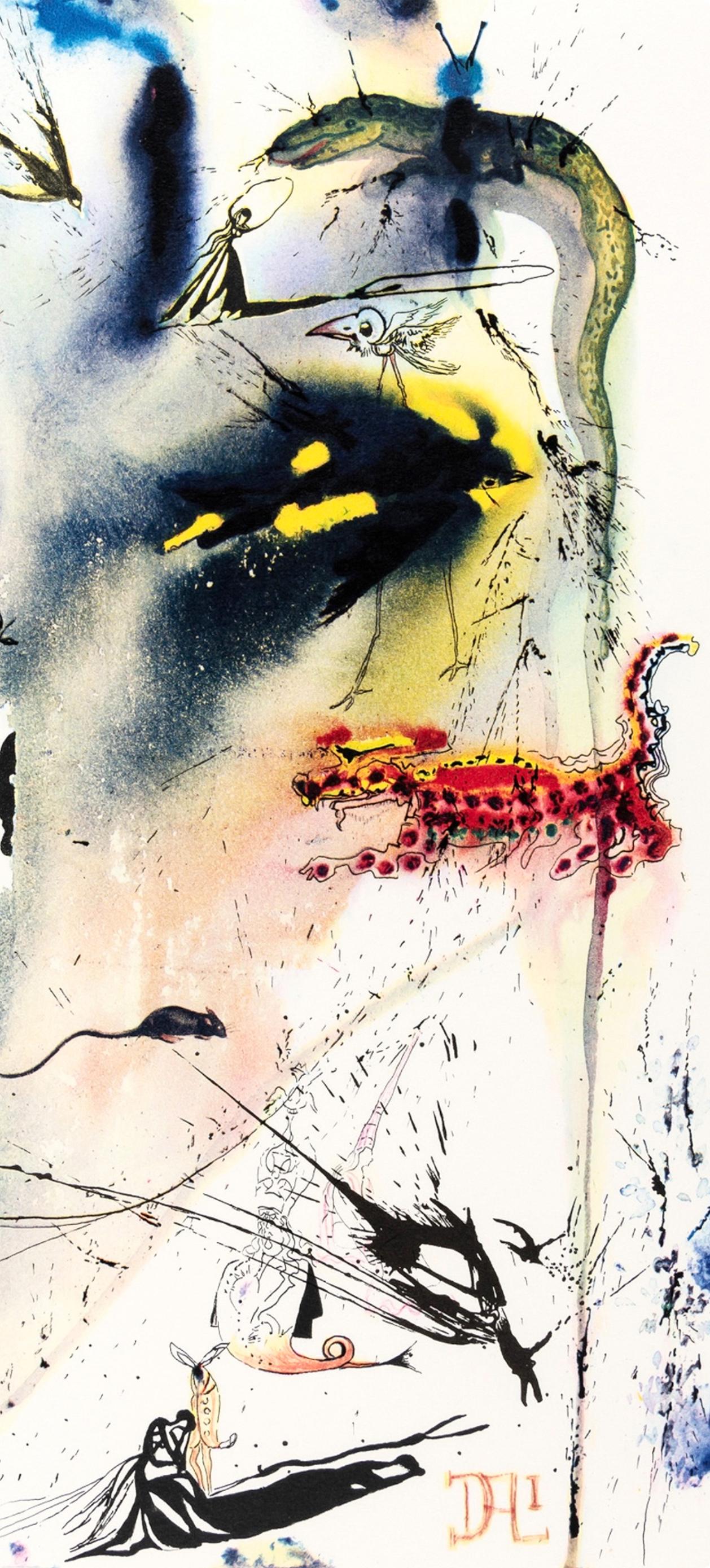 Caucus Race and a Long Tale (Field 69-5, A-M), Alice's Adventures in Wonderland - Print by Salvador Dalí