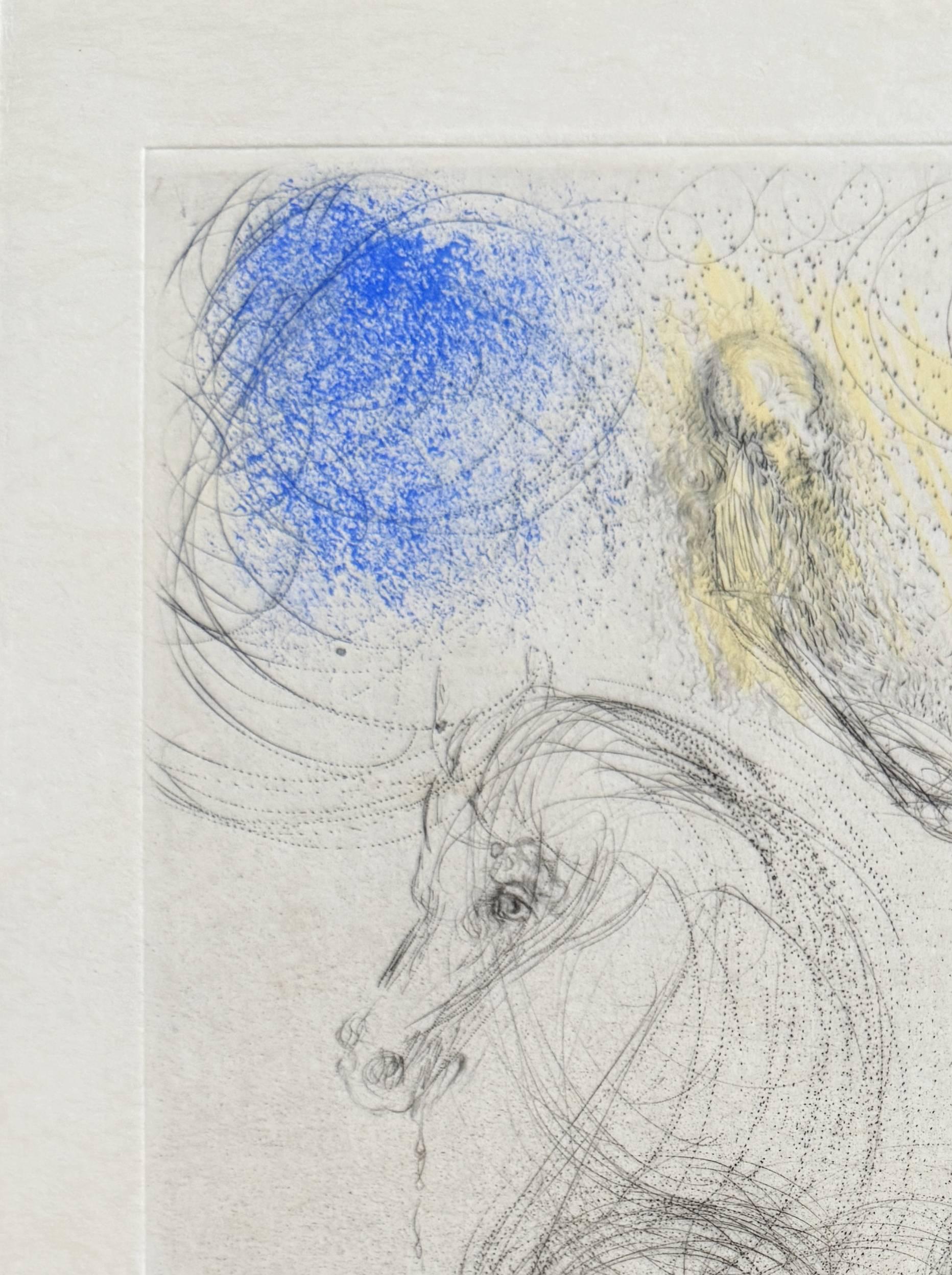 Cavalier et la mort (Knight and Death) - Beige Print by Salvador Dalí