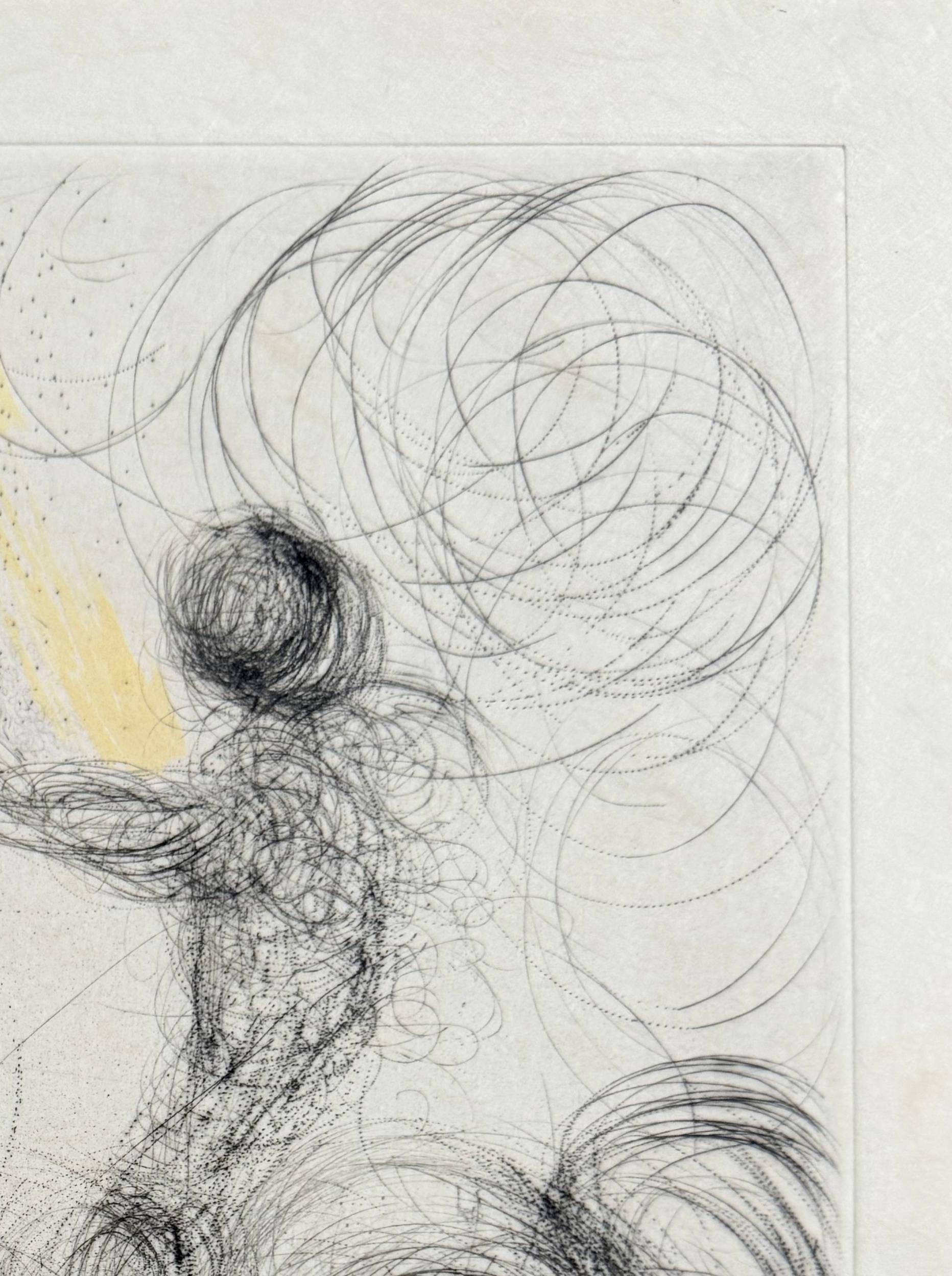 Salvador Dali (1904-1989) - Cavalier et la mort (Knight and Death)

Drypoint etching with roulette from 1969.

The edition 142/145.

Dimensions of work: 38 x 28 cm.

Hand signed.

Publisher: Pierre Argillet, Paris.

Reference: Michler/Löpsinger