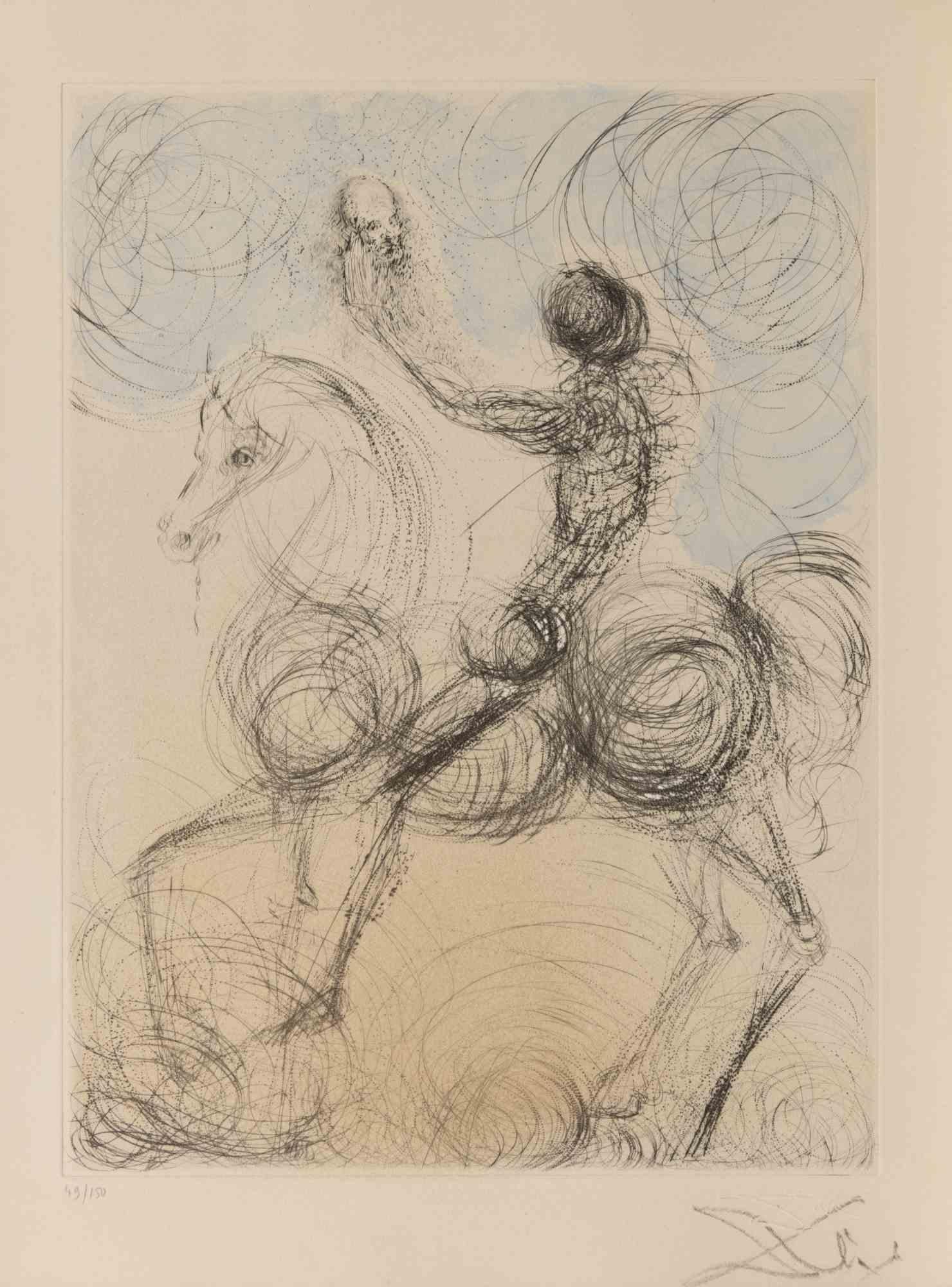 Cavalier et sa Mort (Knight and Death) - Etching - 1960s