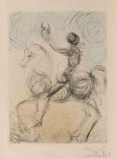 Cavalier et sa Mort (Caballero y su muerte) - Aguafuerte - Años 60