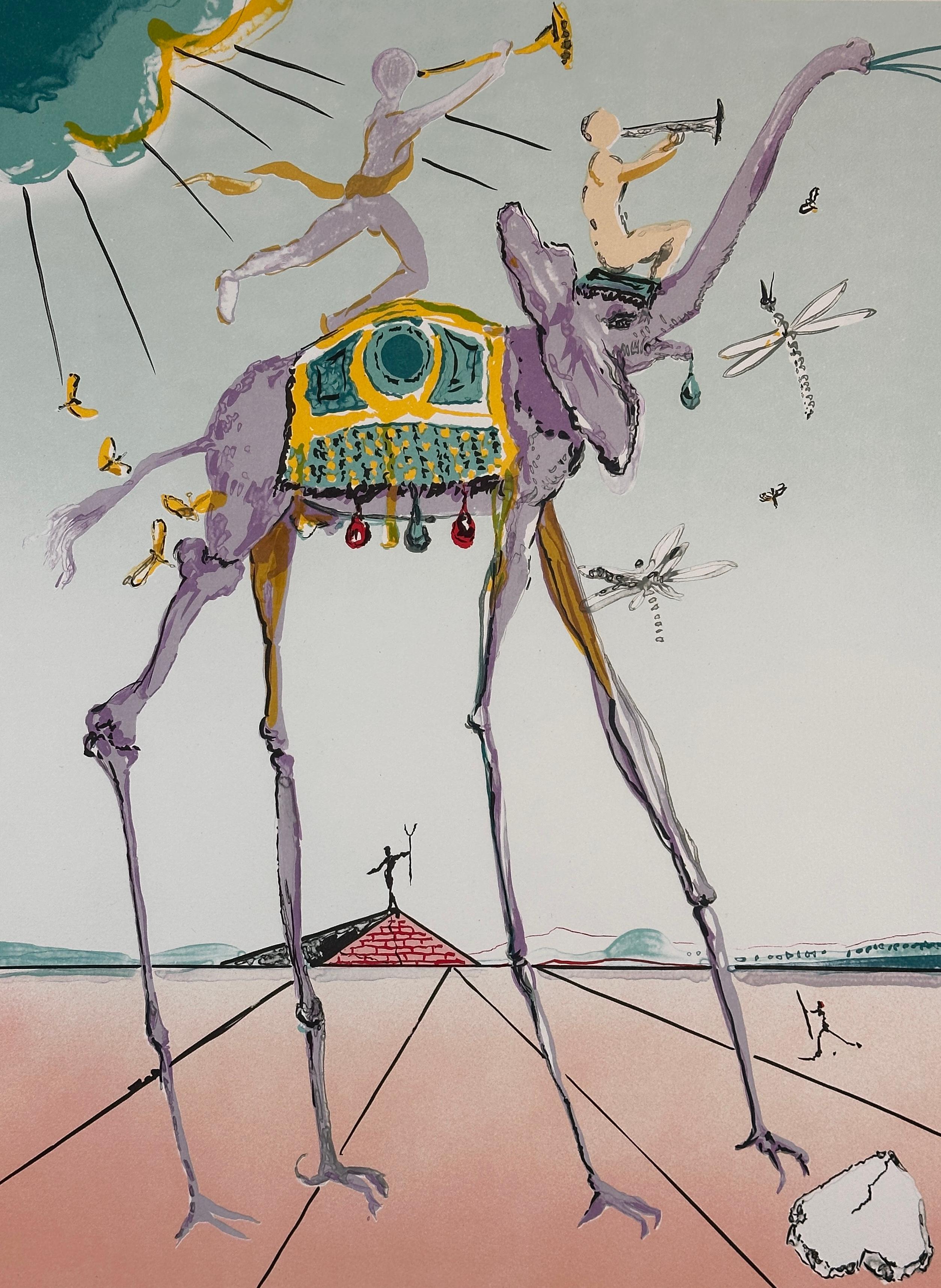 Celestial Elephant or Space Elephant - Print by Salvador Dalí