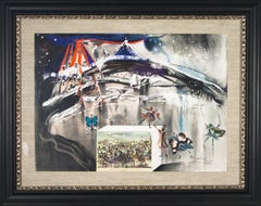 Central Park in Winter by Salvador Dali Currier&Ives series lithograph framed