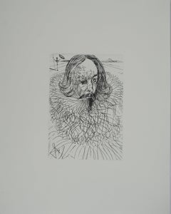 Cervantes and Don Quixote - Original etching (Field #65-7B)