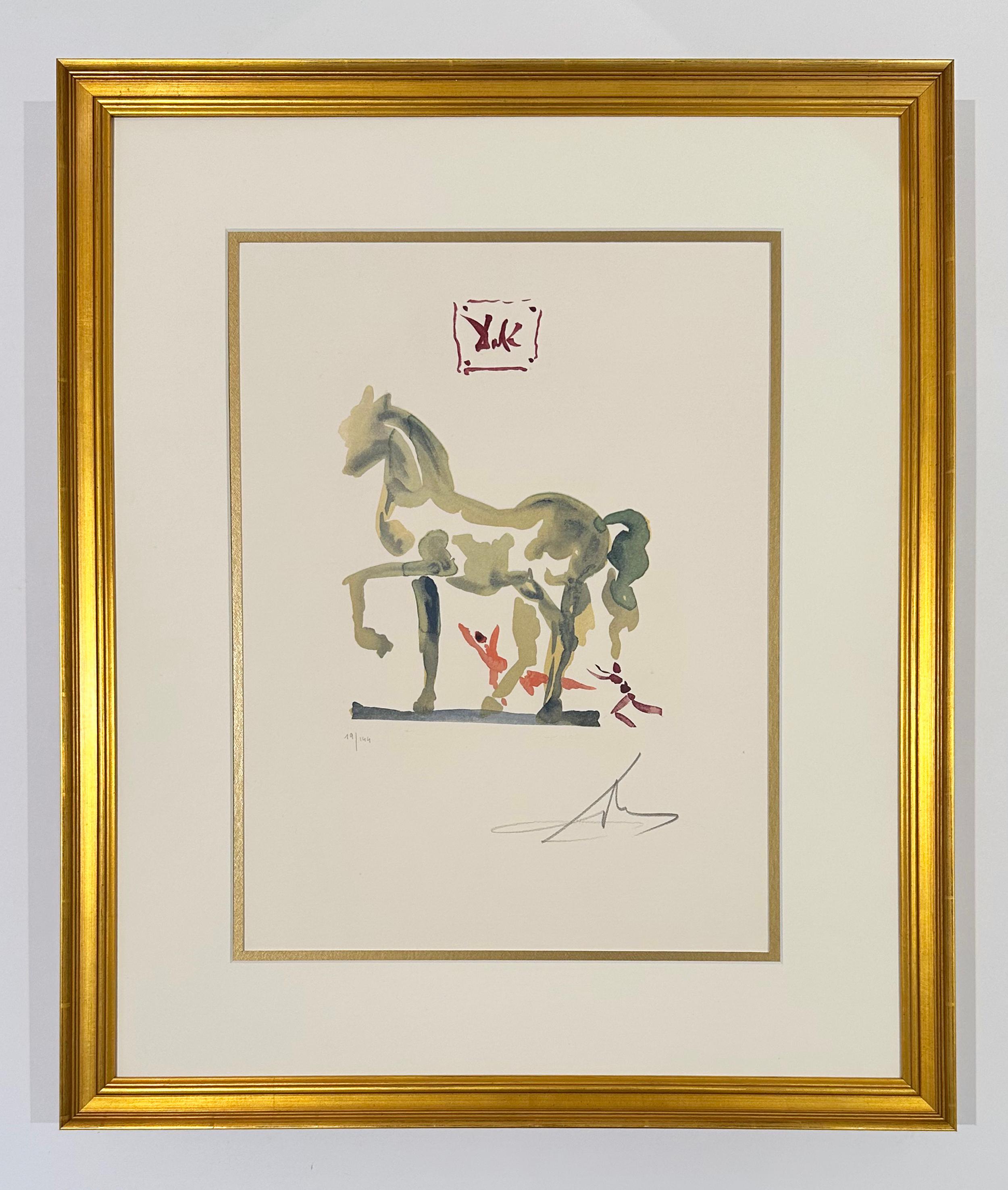 C'est là que l'amour se plut à livrer bataille..., from L'art d'aimer - Print by Salvador Dalí