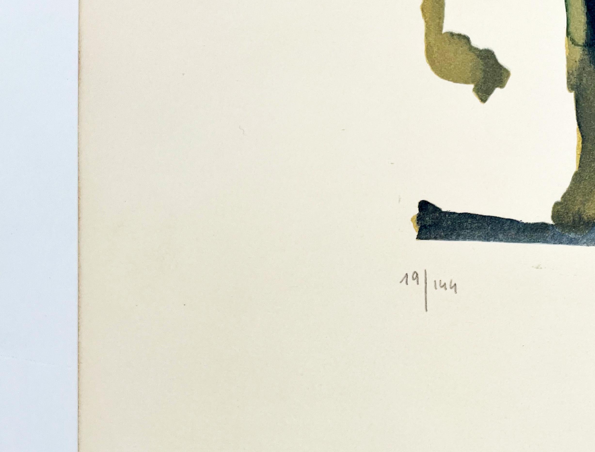 C'est là que l'amour se plut à livrer bataille..., from L'art d'aimer - Surrealist Print by Salvador Dalí