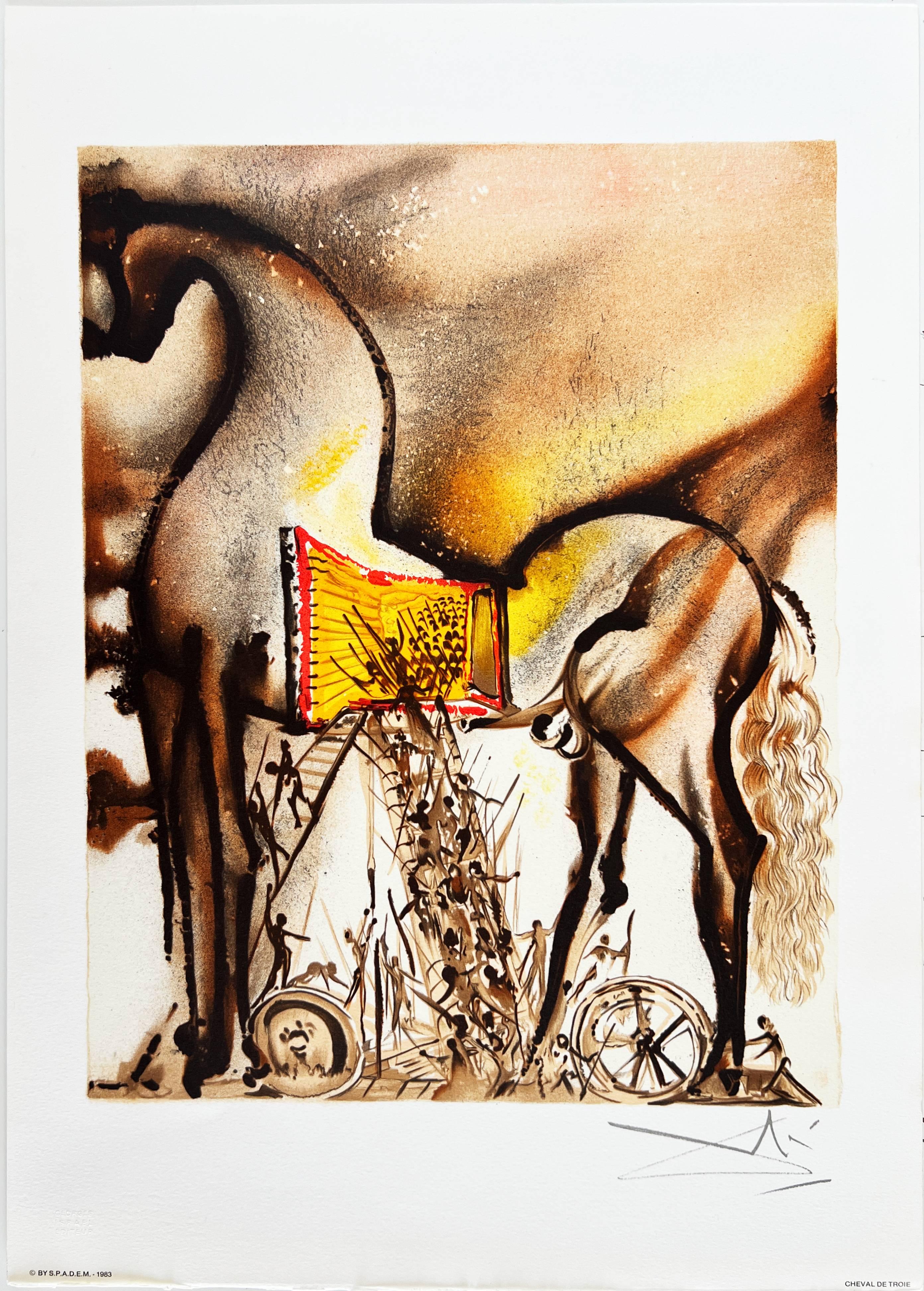 Cheval de Troie - Print by Salvador Dalí