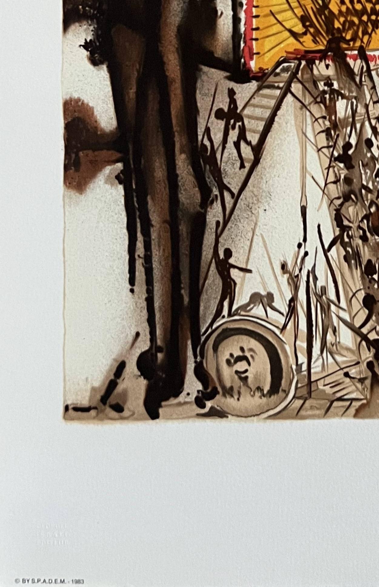 Cheval de Troie - Beige Interior Print by Salvador Dalí