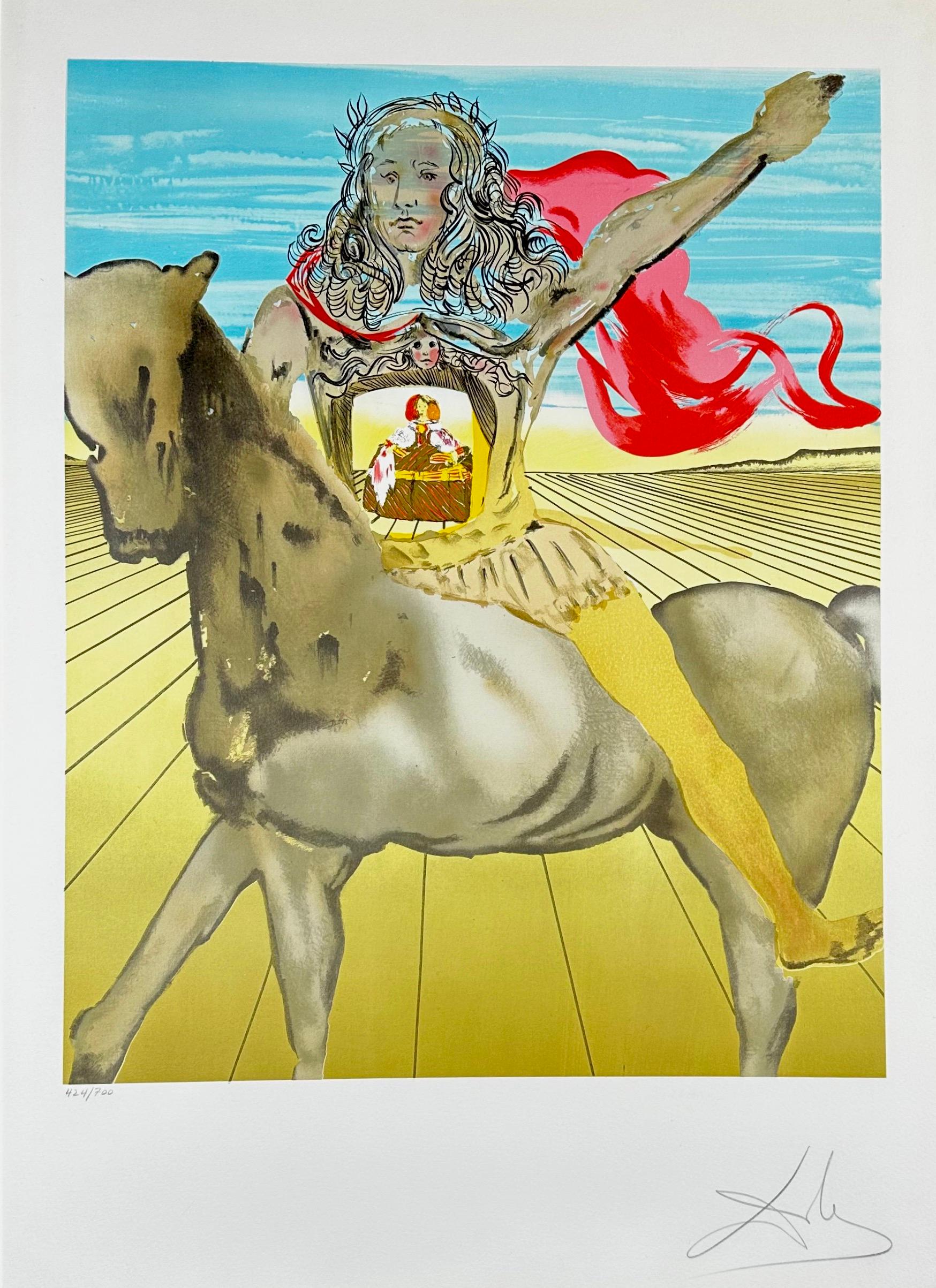 Salvador Dalí Print - Chevalier Surréaliste