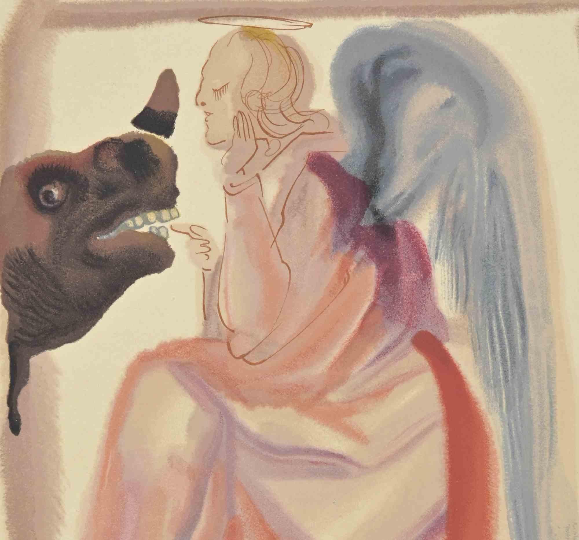 Church and Empire – Die göttliche Komödie – Holzschnitt  - 1963 – Print von Salvador Dalí