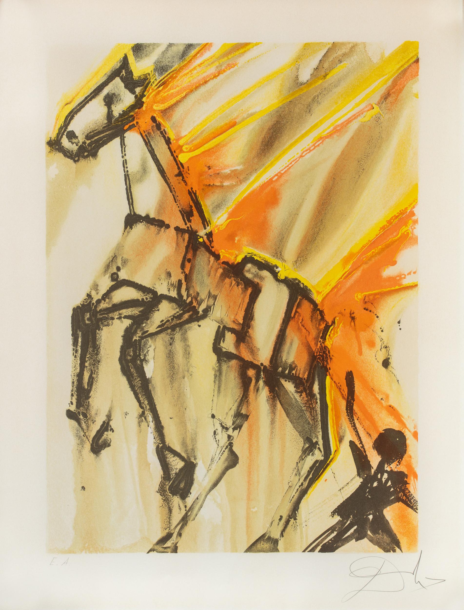 Salvador Dalí Animal Print - Clauilegnio (The Fire Horse)