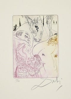 Compère Pierre's Mare - Original Etching by Salvador Dalì - 1972