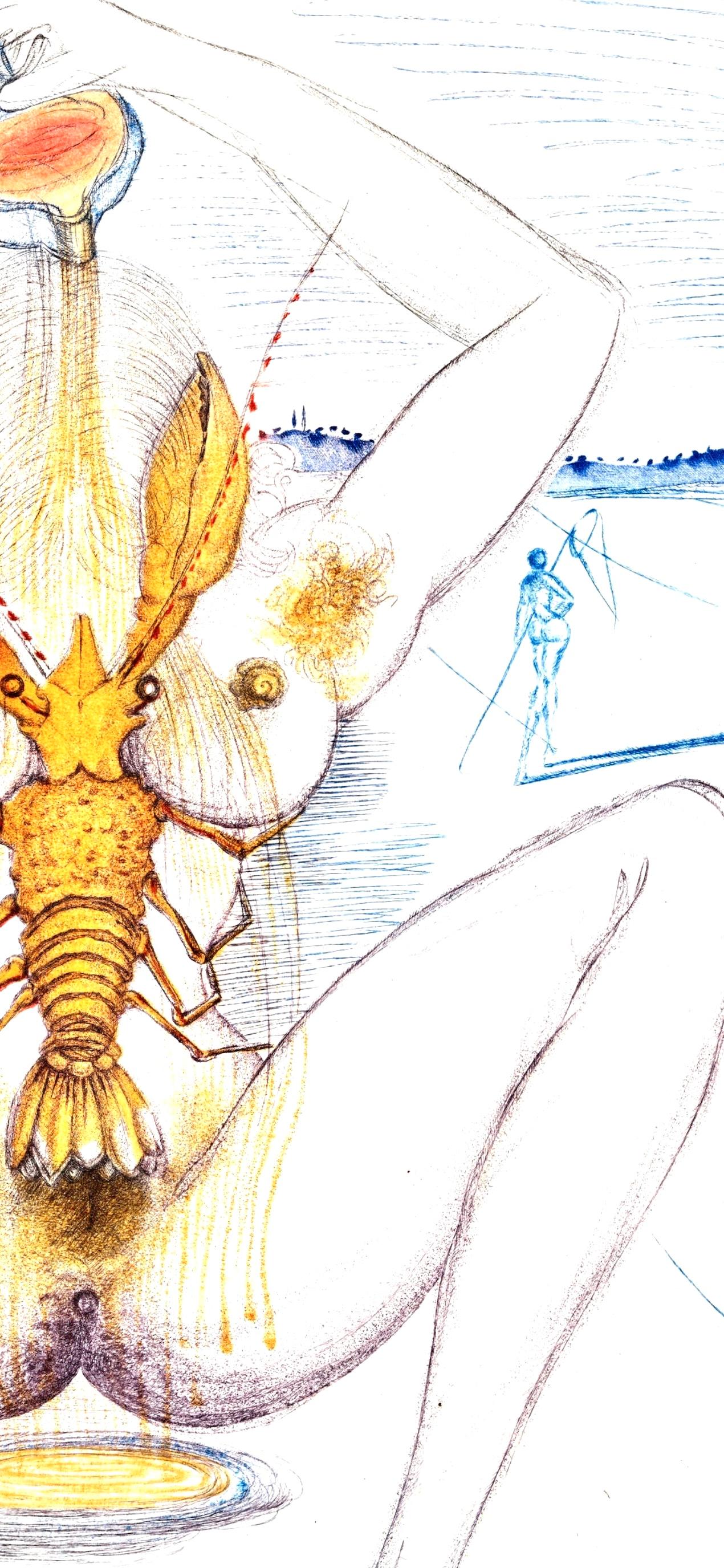 Composición (Campo 67-4; M/L 174-187), Dalí illustre Casanova - Figurative Print Beige de Salvador Dalí