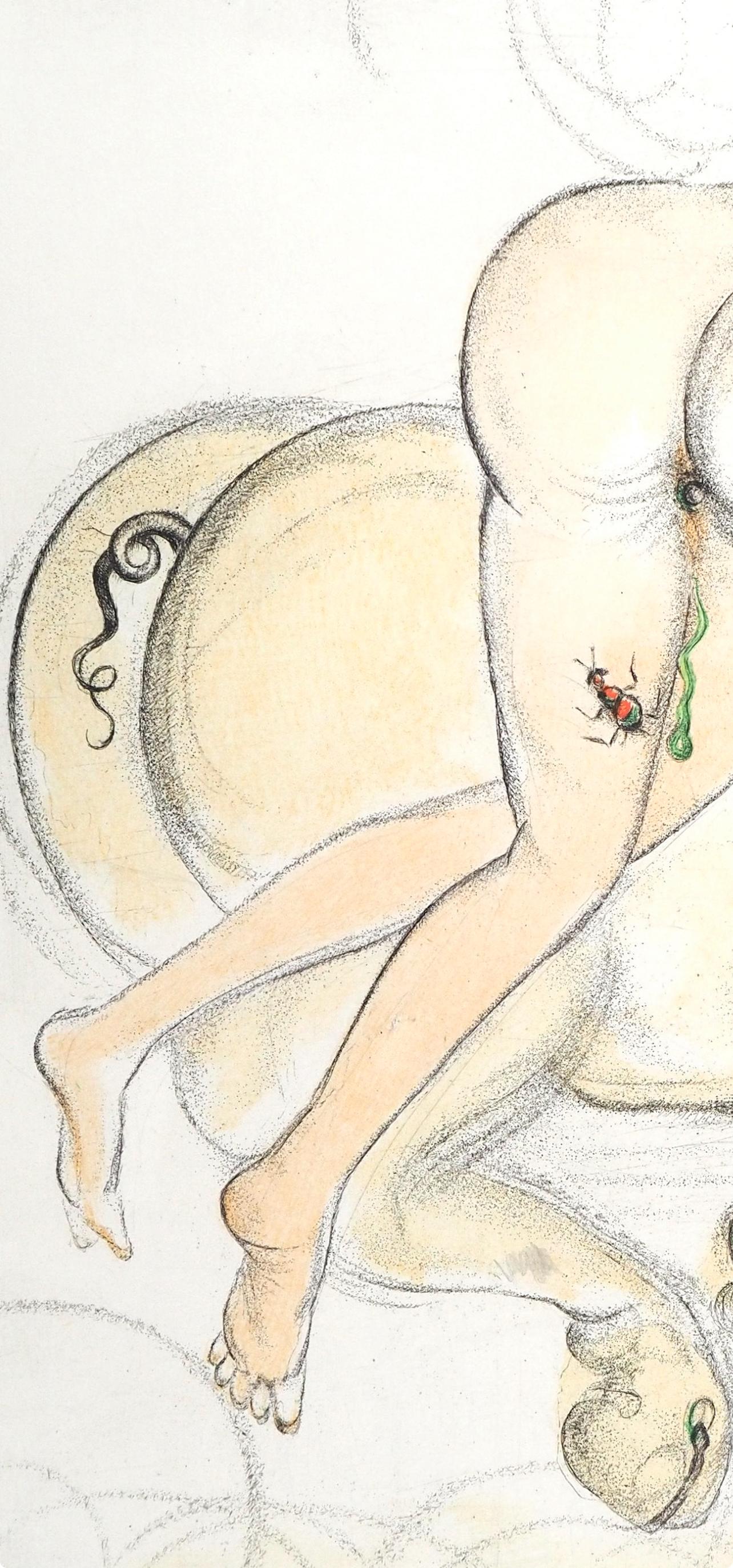 Composición (Campo 67-4; M/L 174-187), Dalí illustre Casanova - Landscape Print Blanco de Salvador Dalí
