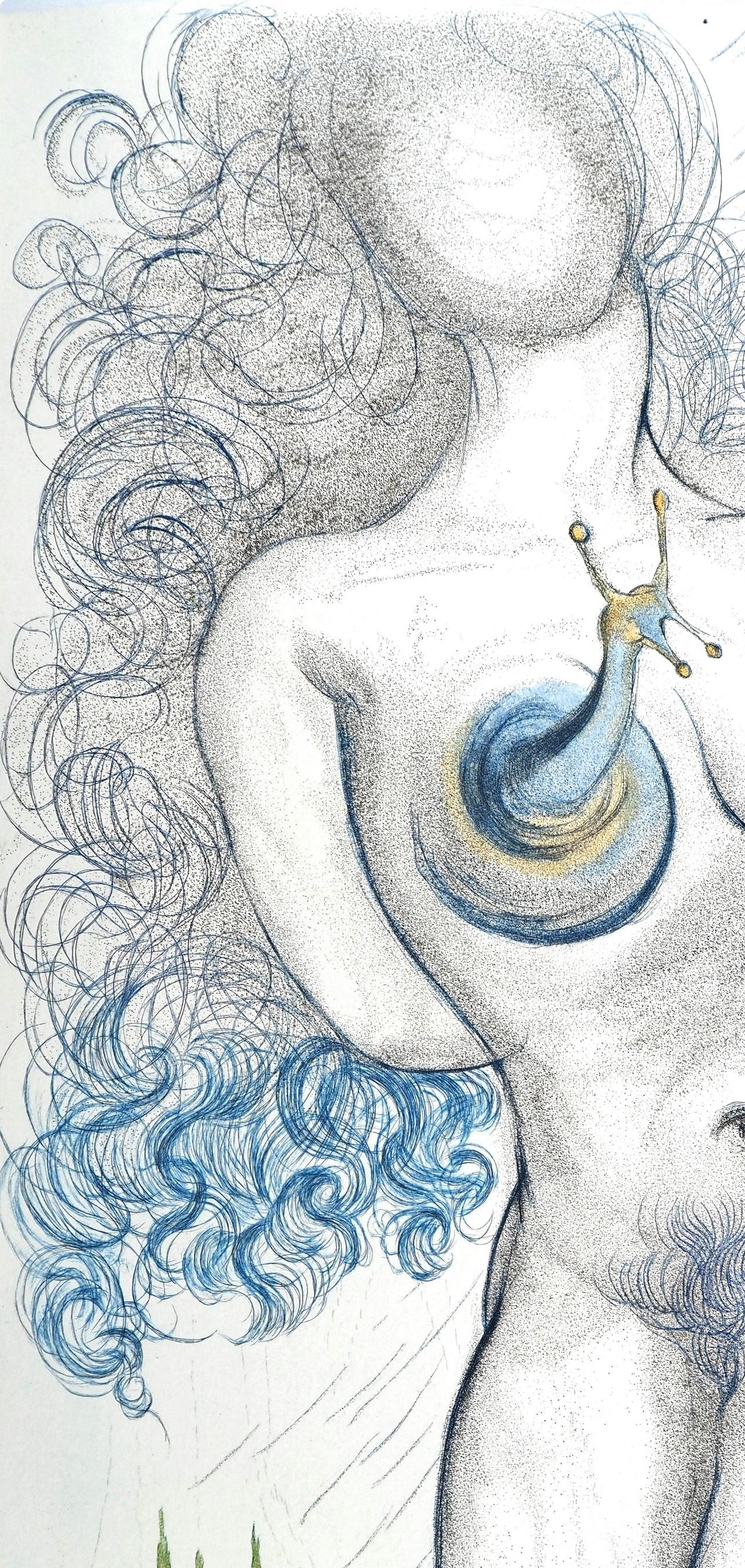 Composizione (Campo 67-4; M/L 174-187), Dalí illustre Casanova - Figurative Print Grigio di Salvador Dalí
