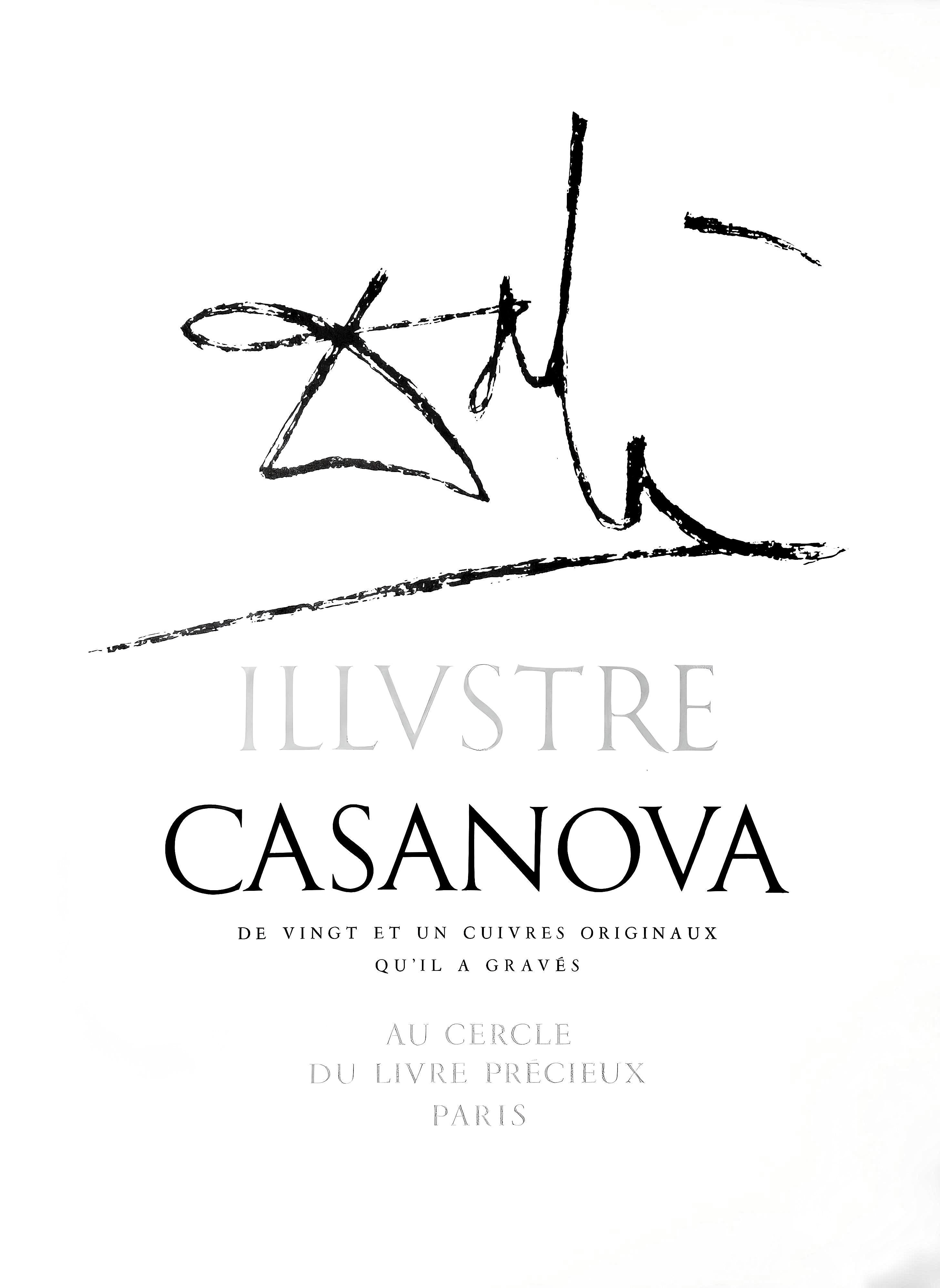 Acquaforte a colori su carta vélin pur chiffon de Rives. Formato carta: 14,875 x 11,25 pollici. Iscrizione: Firmata nel piatto e non numerata, come da edizione. Note: Dal volume Dalí illustre Casanova, 1967. Catalogo ragionato di riferimento: Field