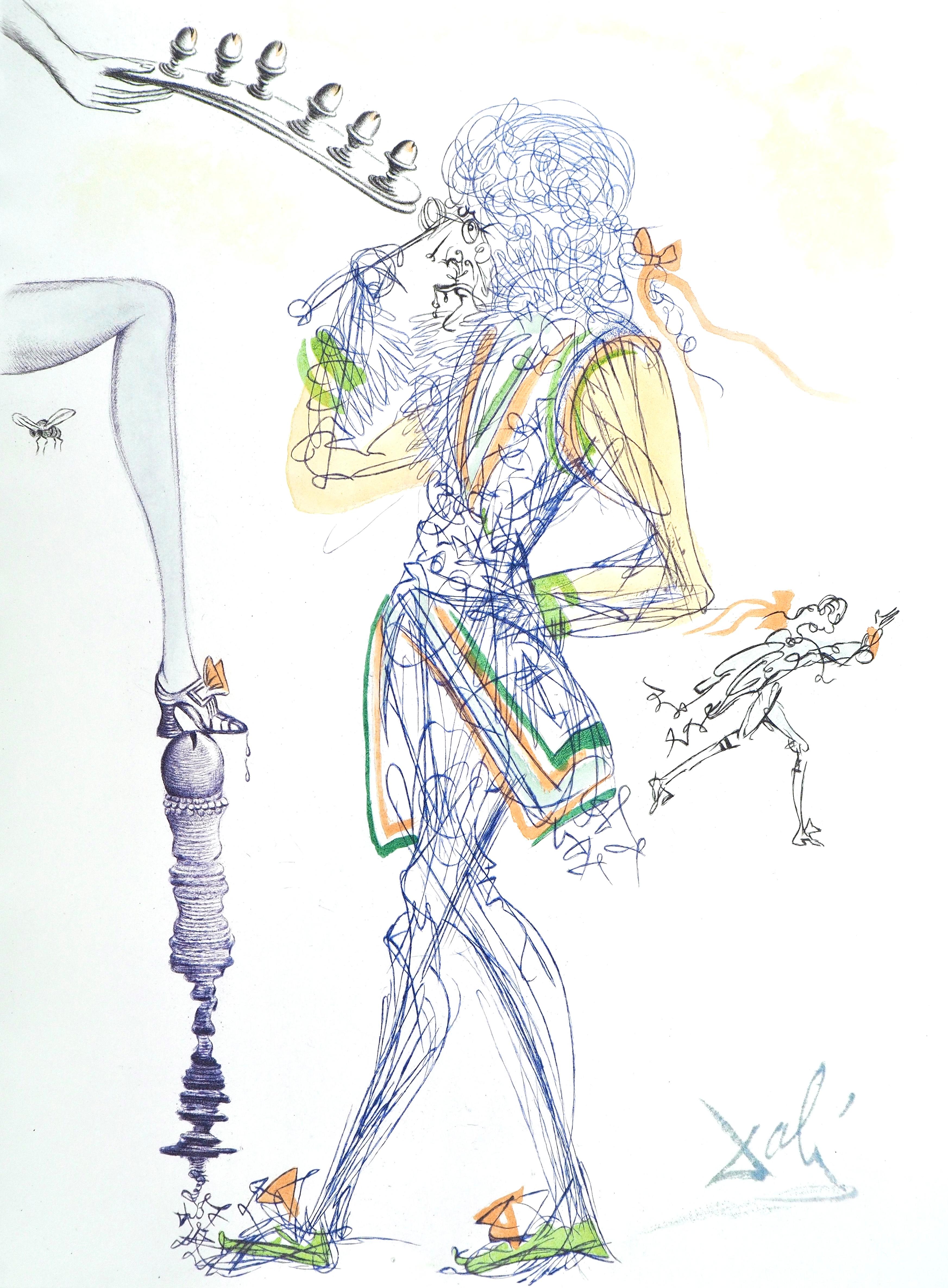 Figurative Print de Salvador Dalí - Composición (Campo 67-4; M/L 174-187), Dalí illustre Casanova
