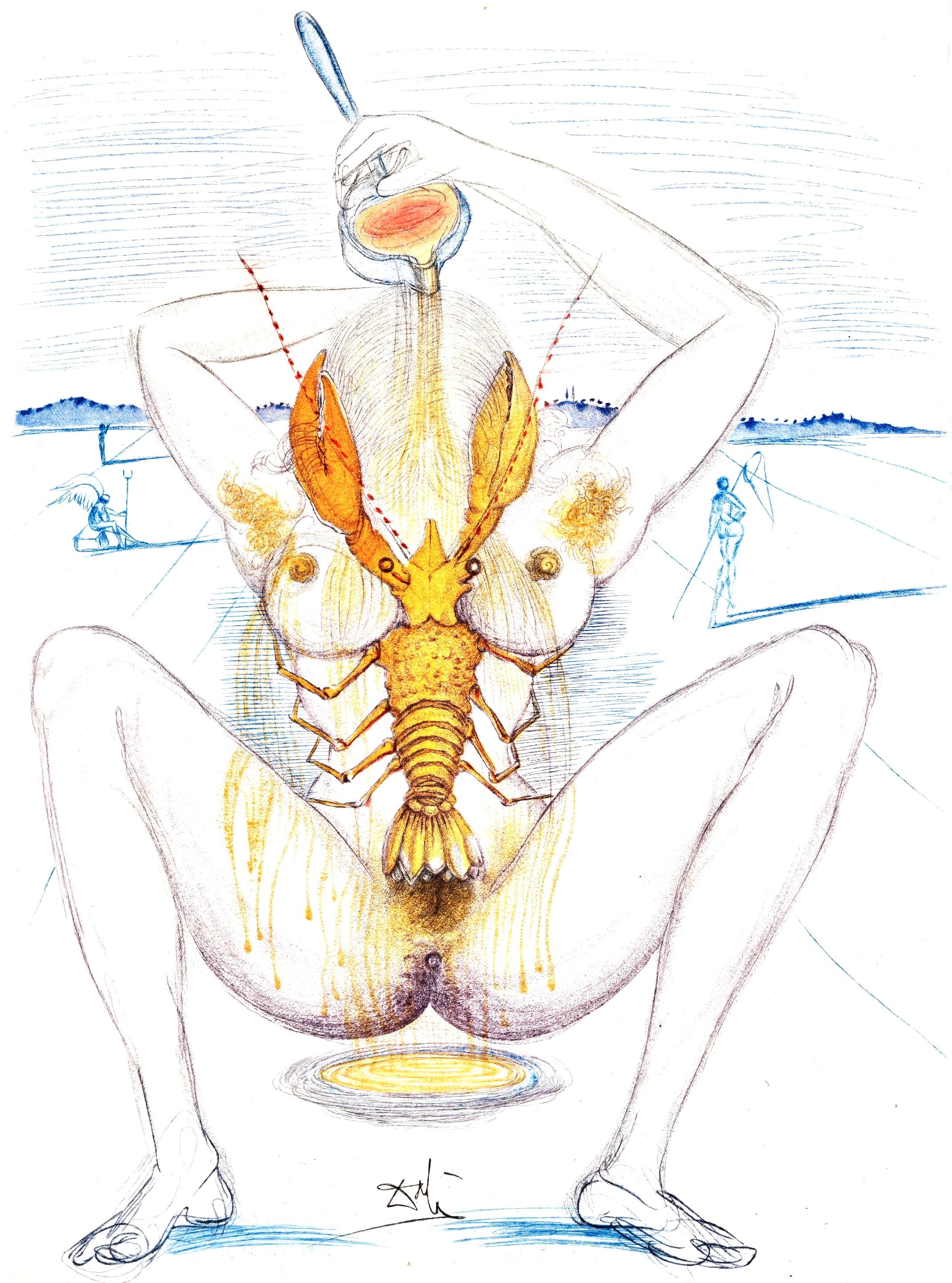 Figurative Print de Salvador Dalí - Composición (Campo 67-4; M/L 174-187), Dalí illustre Casanova