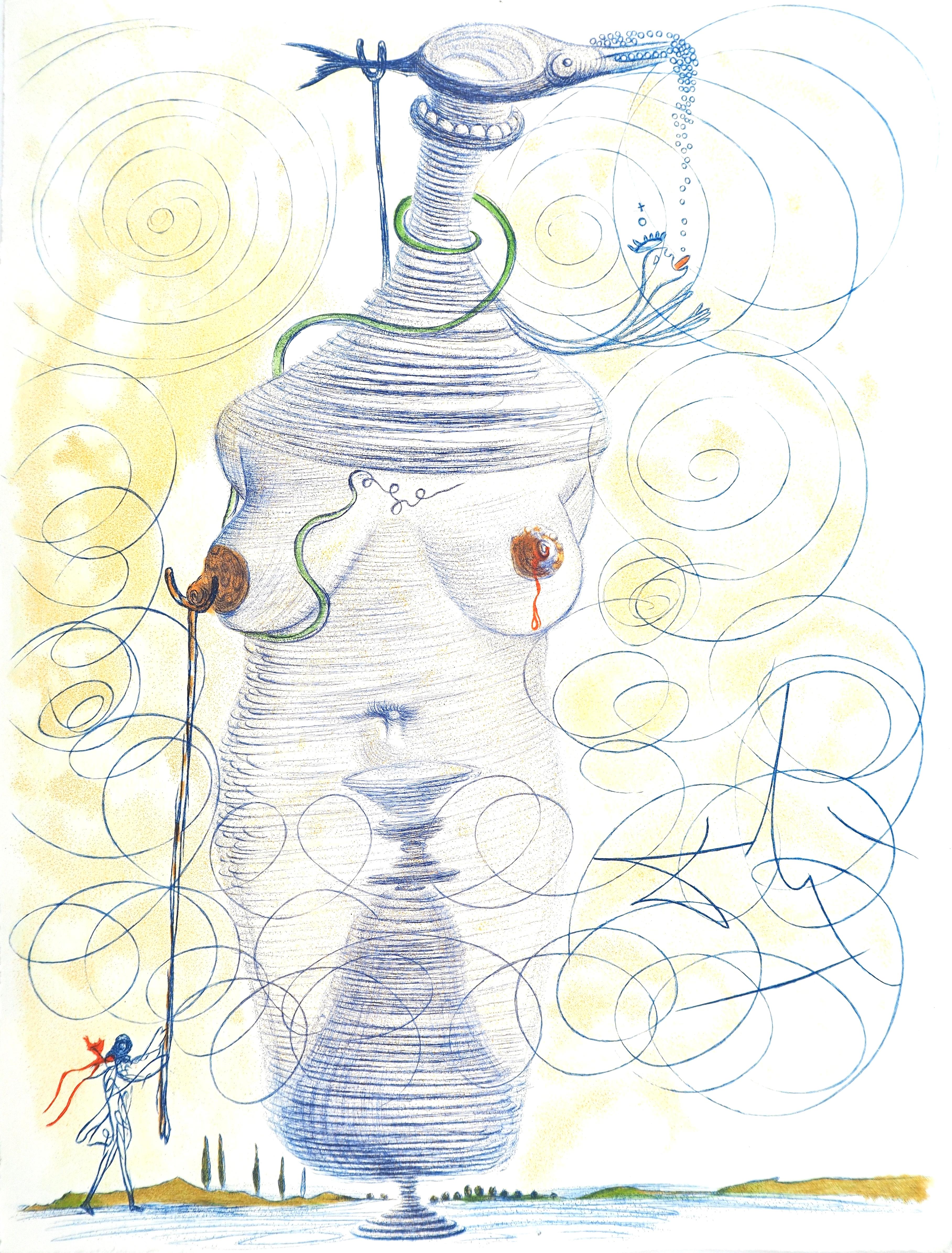 Figurative Print de Salvador Dalí - Composición (Campo 67-4; M/L 174-187), Dalí illustre Casanova