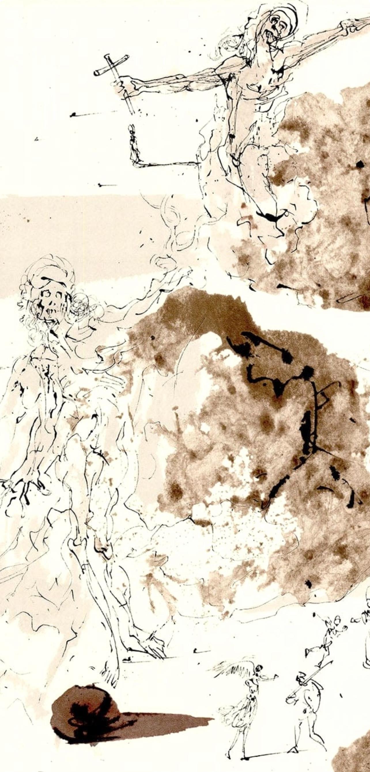Composición (Campo 69-3; M/L. 1600), VI tavole dal ciclo della, Biblia Sacra - Print de Salvador Dalí