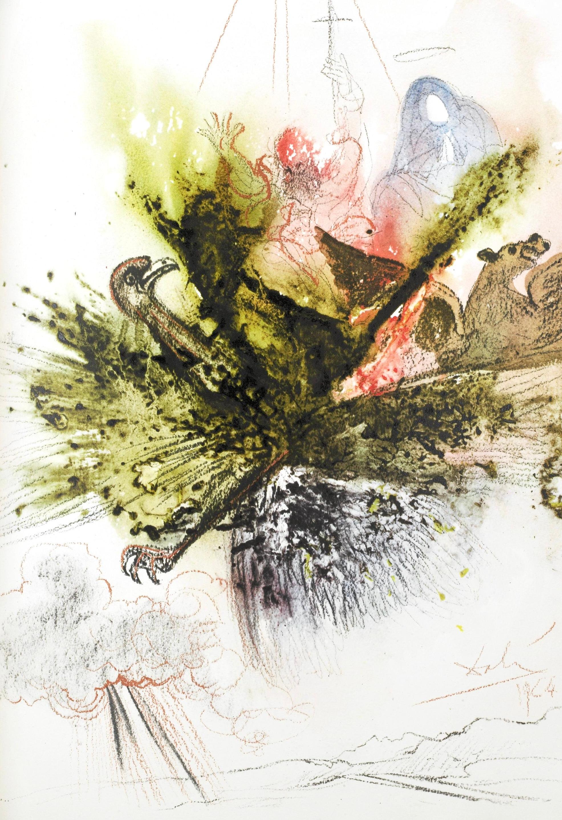 Salvador Dalí Figurative Print - Composition (Field 69-3; M/L. 1600), VI tavole dal ciclo della, Biblia Sacra