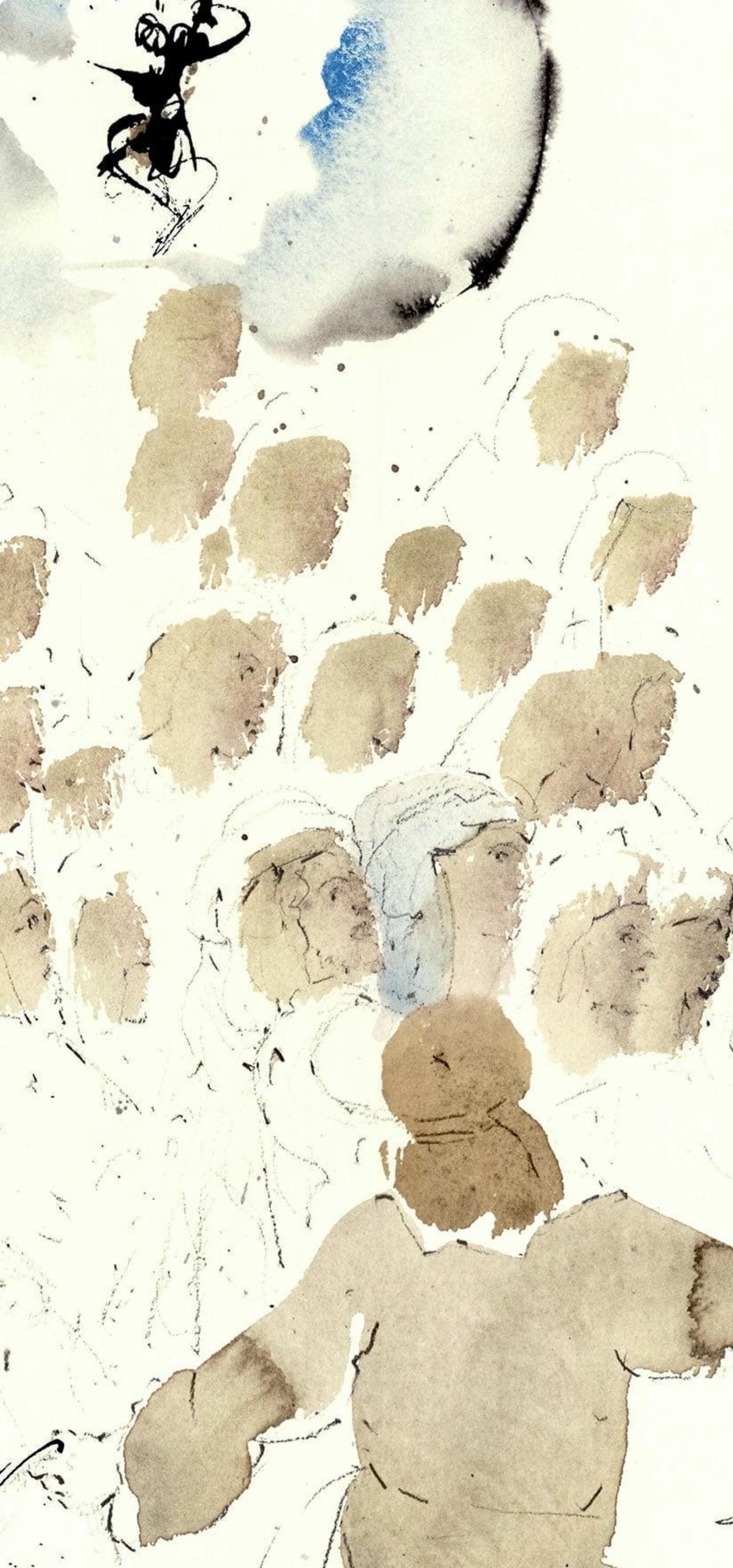 Composizione (Campo 69-3; M/L. 1600), VI tavole dal ciclo della, Biblia Sacra - Print Surrealismo di Salvador Dalí