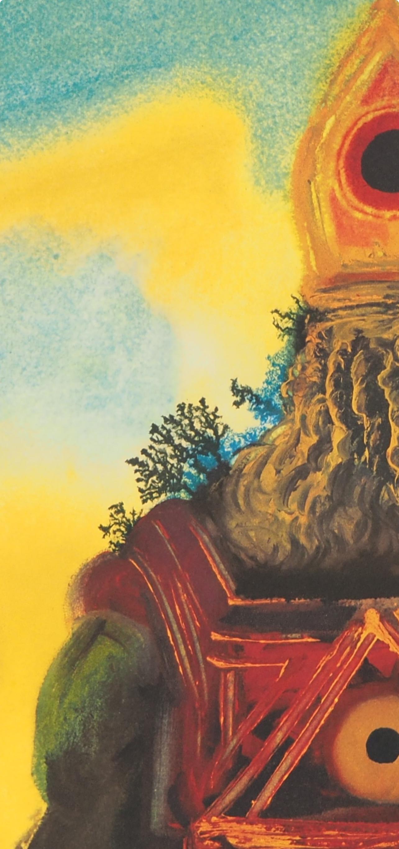 Composición (Campo 69-3; M/L. 1600), VI tavole dal ciclo della, Biblia Sacra - Figurative Print Negro de Salvador Dalí