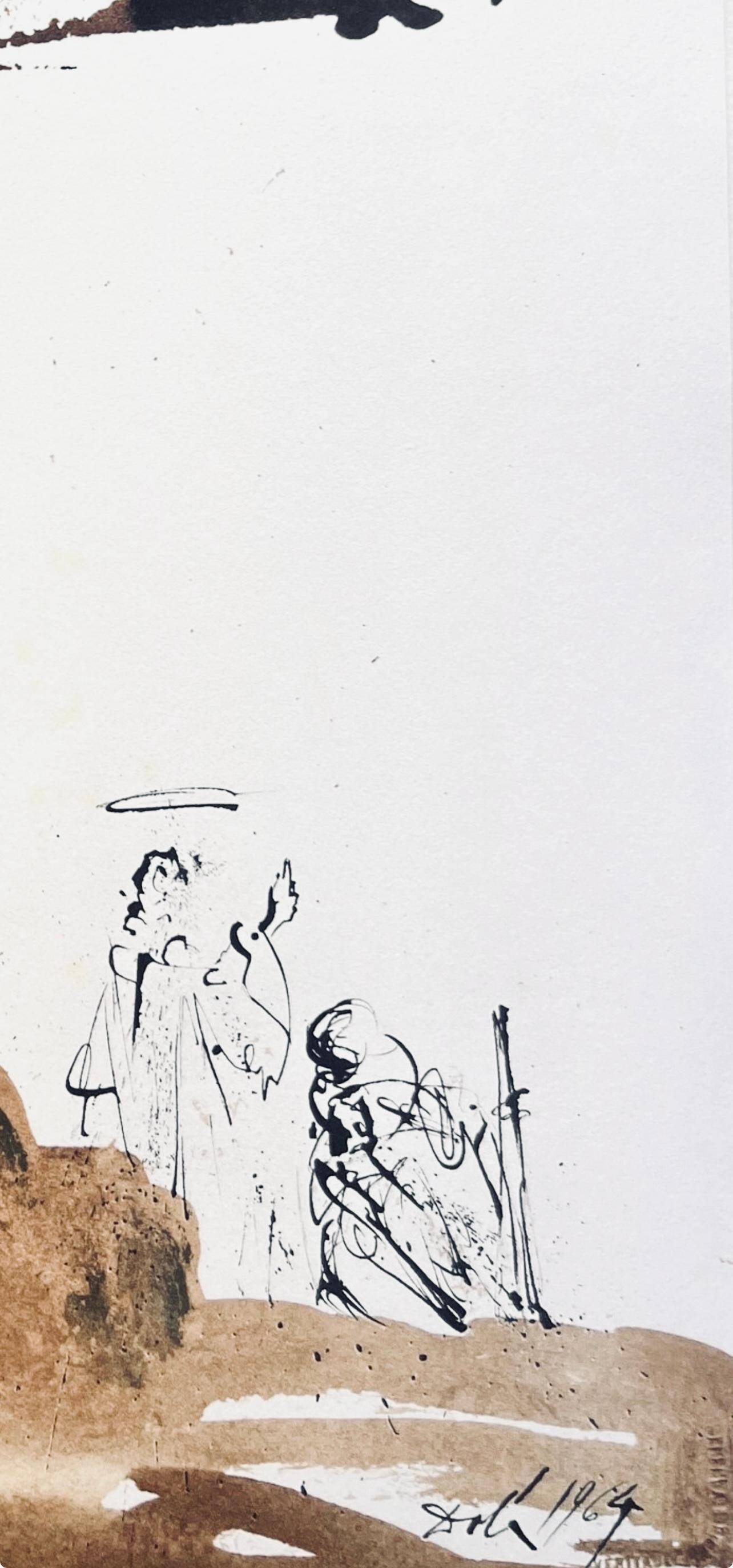 Composición (Campo 69-3; M/L. 1600), VI tavole dal ciclo della, Biblia Sacra - Figurative Print Blanco de Salvador Dalí