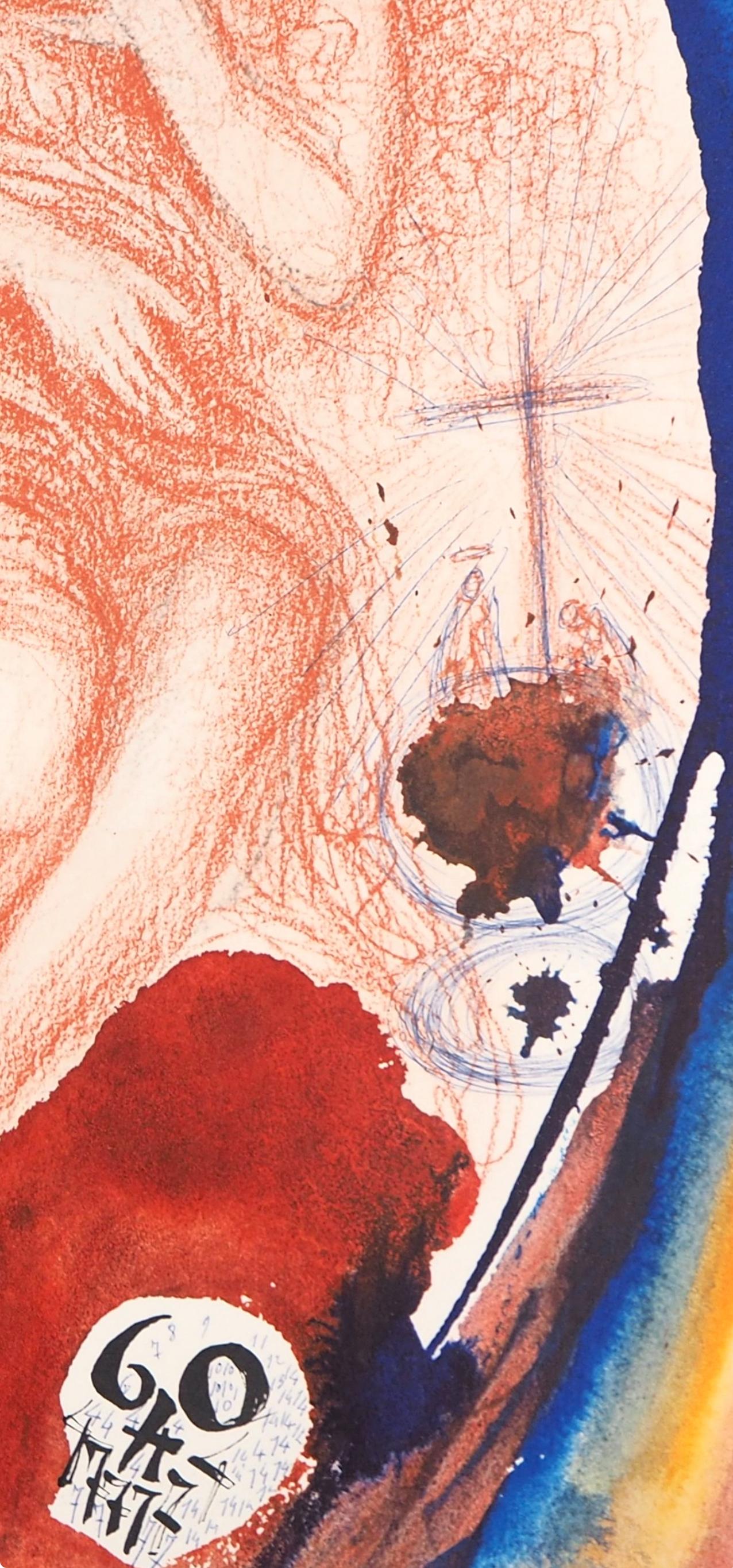 Composition (Field 69-3; M/L. 1600), VI tavole dal ciclo della, Biblia Sacra - Beige Landscape Print by Salvador Dalí