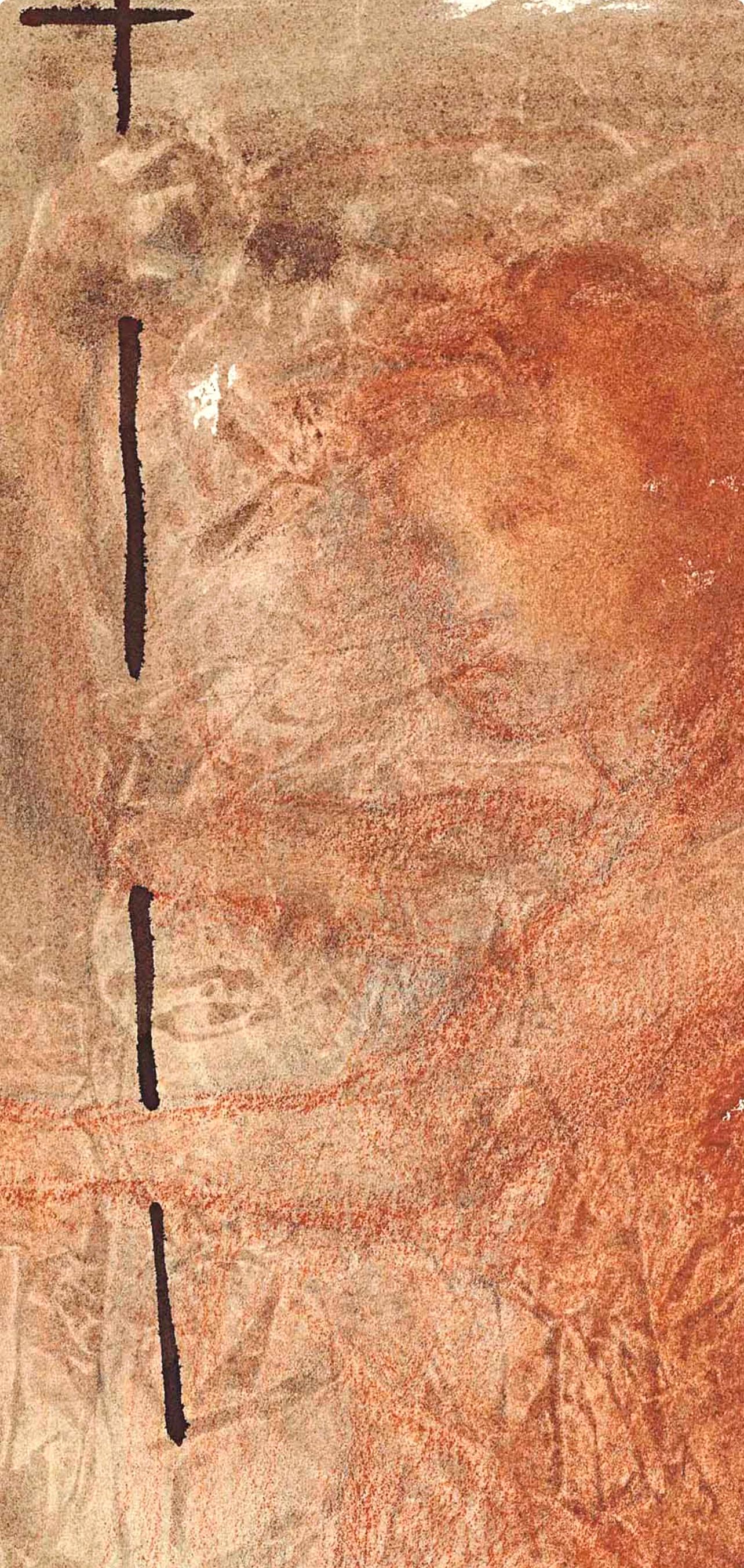 Composizione (Campo 69-3; M/L. 1600), VI tavole dal ciclo della, Biblia Sacra - Landscape Print Beige di Salvador Dalí