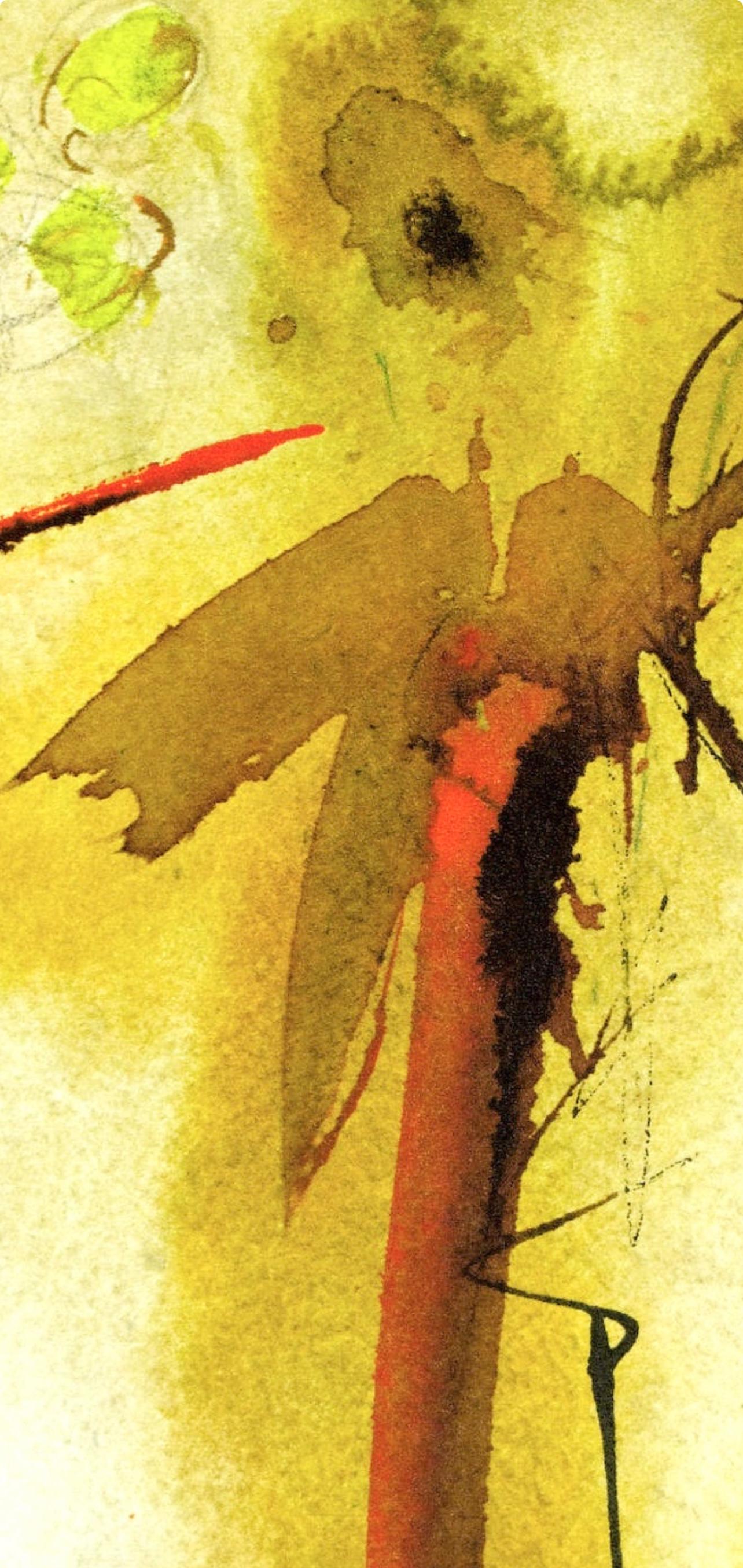 Composizione (Campo 69-3; M/L. 1600), VI tavole dal ciclo della, Biblia Sacra - Landscape Print Giallo di Salvador Dalí