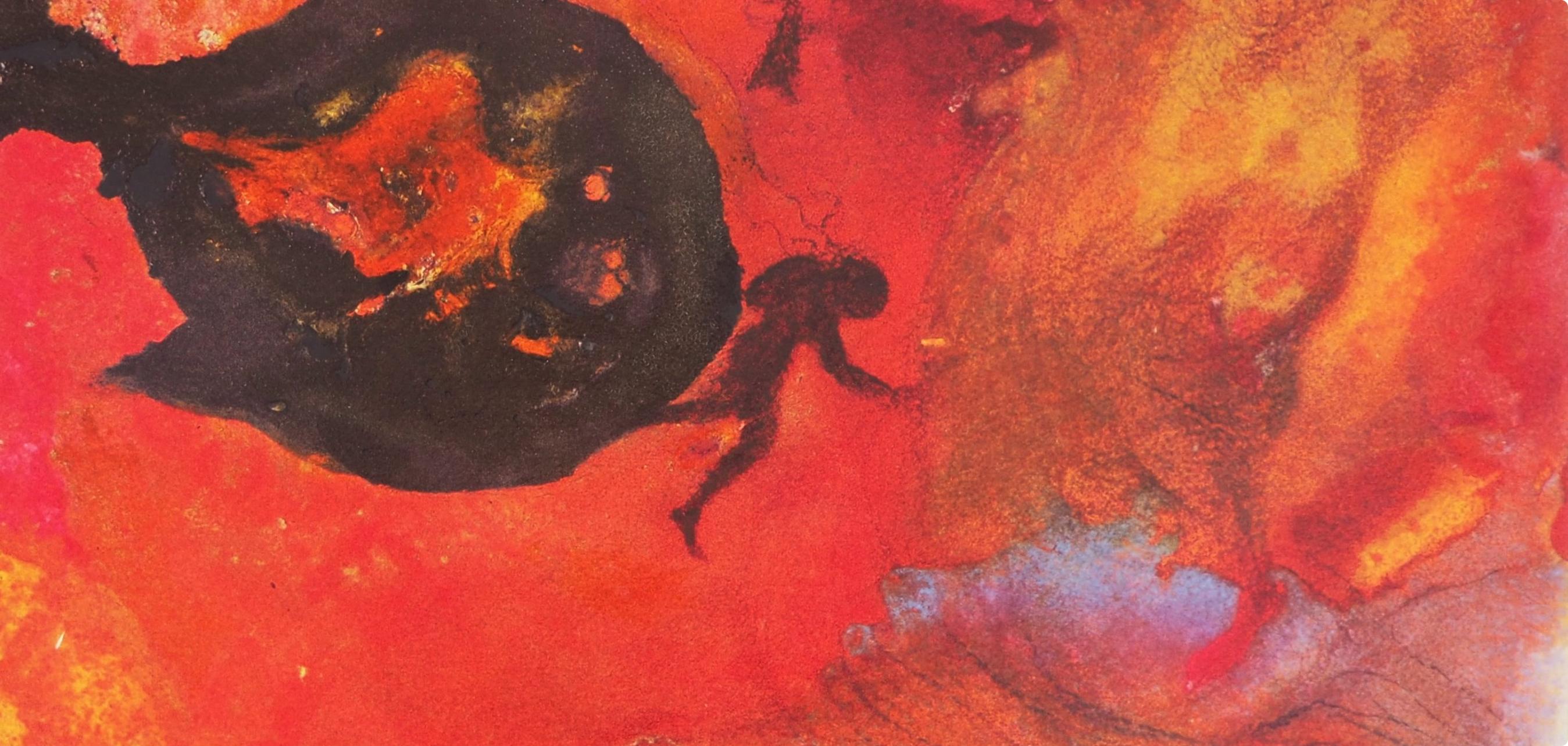 Komposition (Feld 69-3; M/L. 1600), VI tavole dal Ciclo della, Biblia Sacra (Rot), Landscape Print, von Salvador Dalí