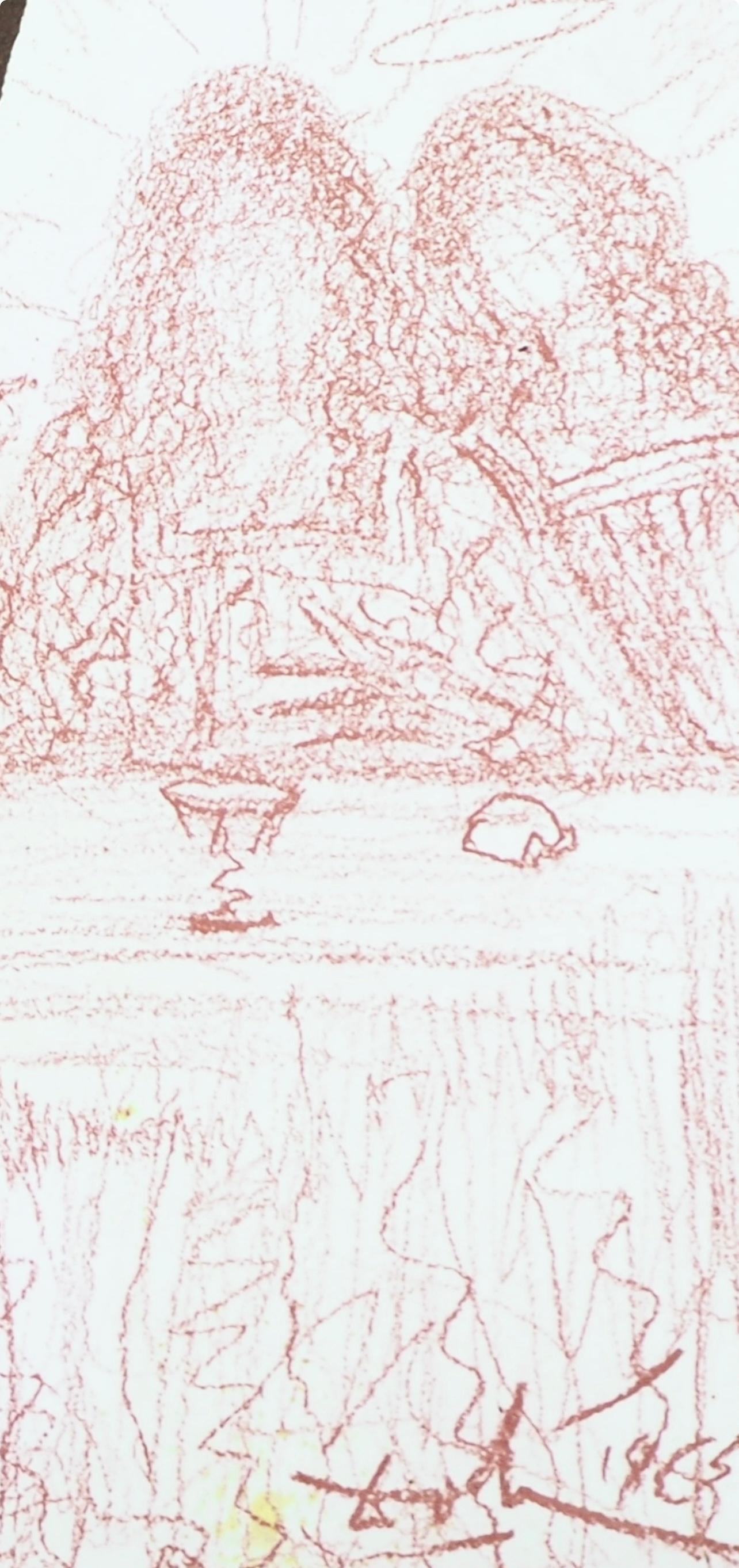 Composition (Field 69-3; M/L. 1600), VI tavole dal ciclo della, Biblia Sacra - Beige Landscape Print by Salvador Dalí