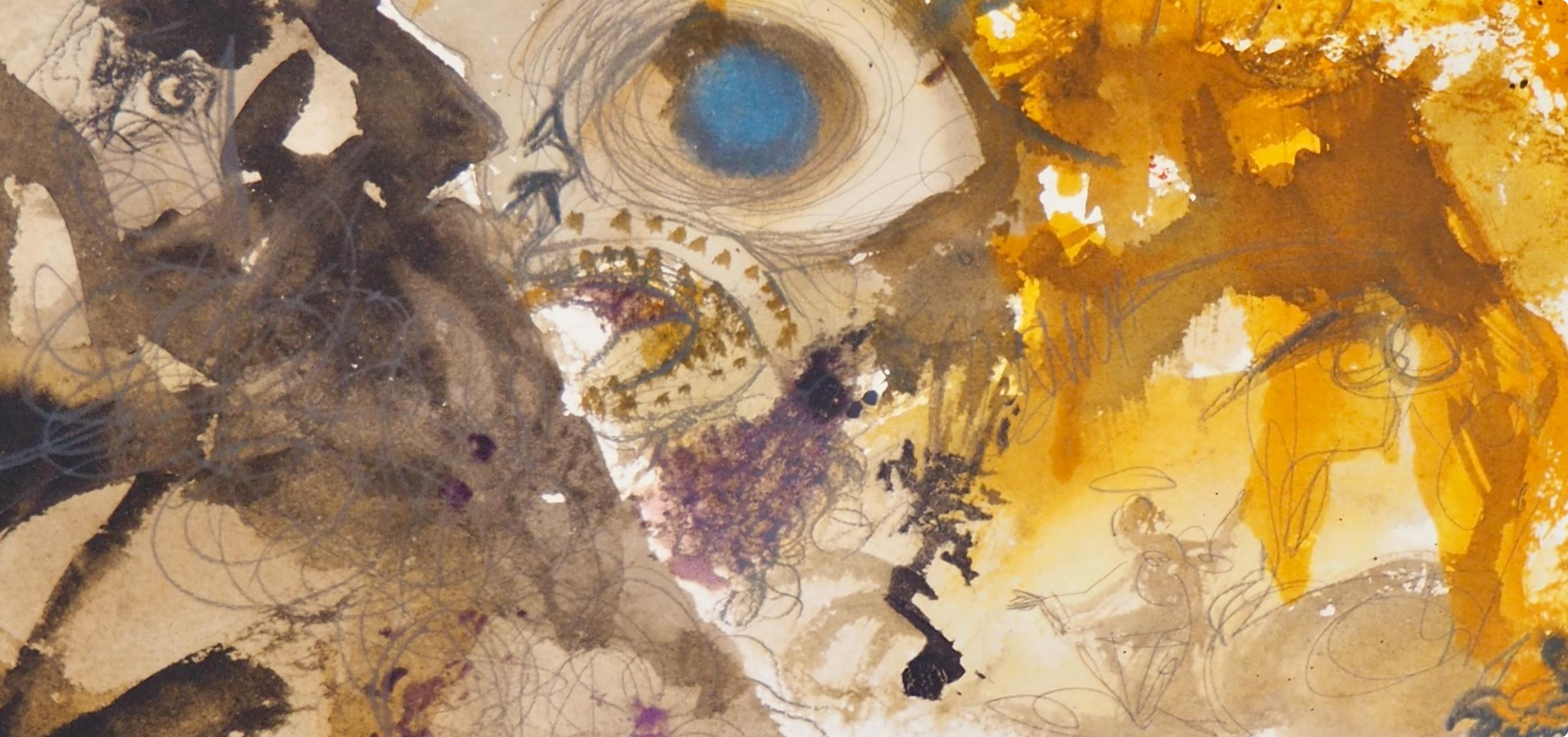 Composición (Campo 69-3; M/L. 1600), VI tavole dal ciclo della, Biblia Sacra - Landscape Print Marrón de Salvador Dalí