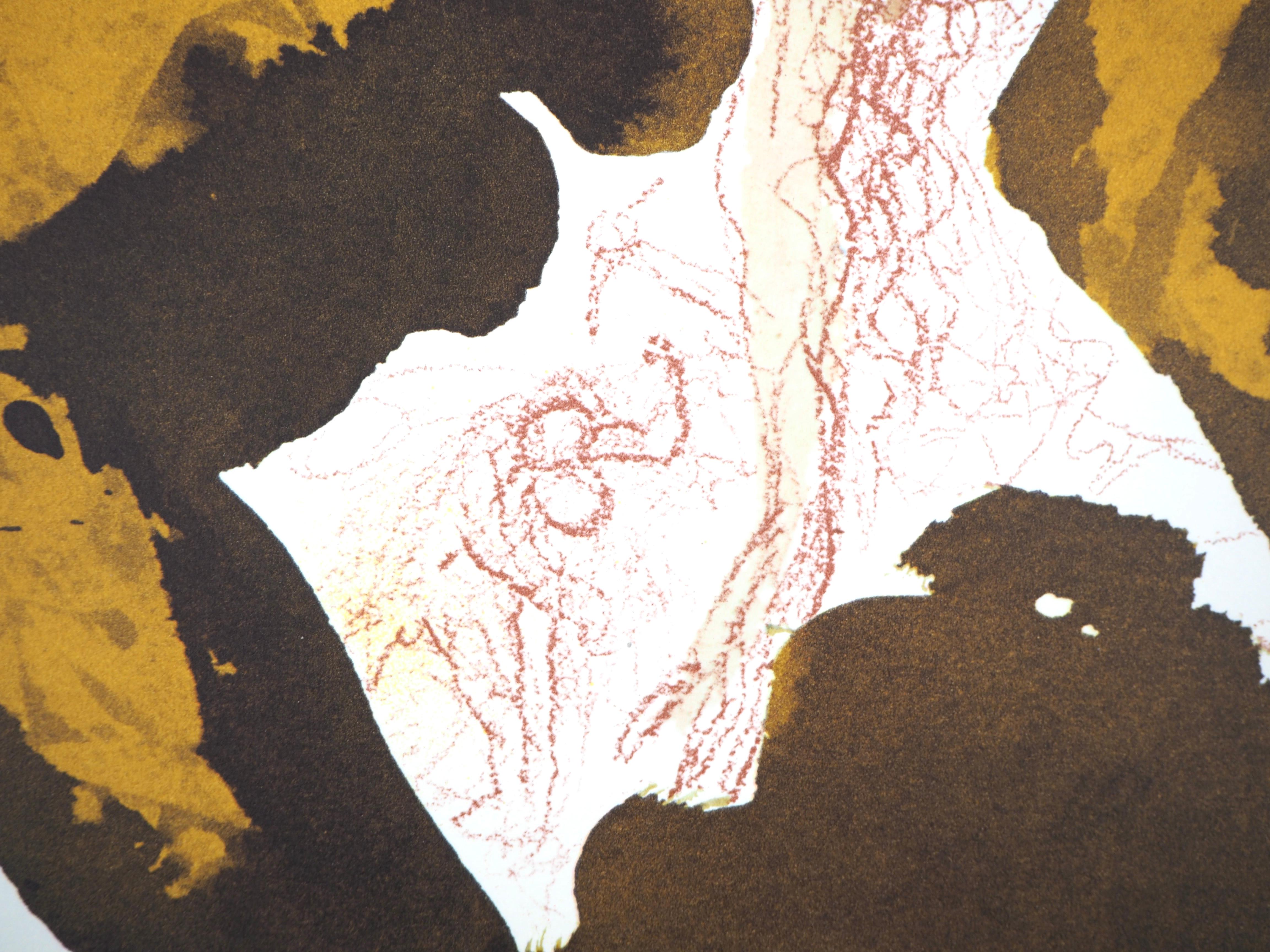 Composition (Field 69-3; M/L. 1600), VI tavole dal ciclo della, Biblia Sacra - Beige Landscape Print by Salvador Dalí