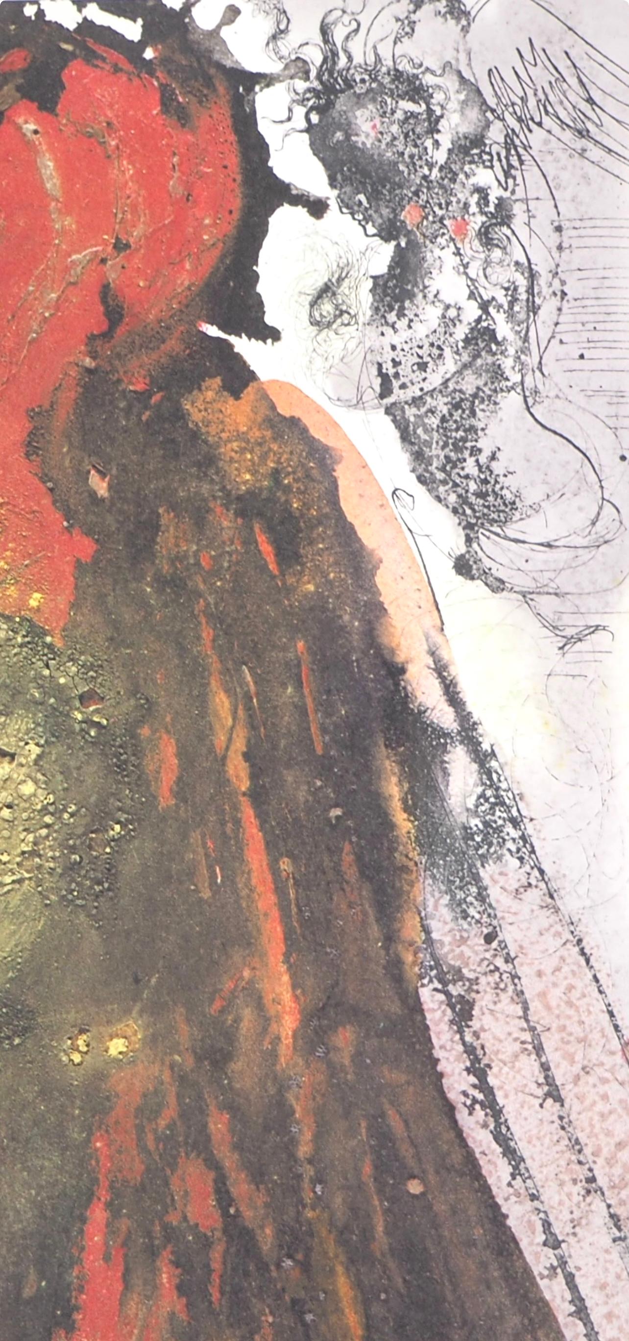 Composición (Campo 69-3; M/L. 1600), VI tavole dal ciclo della, Biblia Sacra - Landscape Print Negro de Salvador Dalí