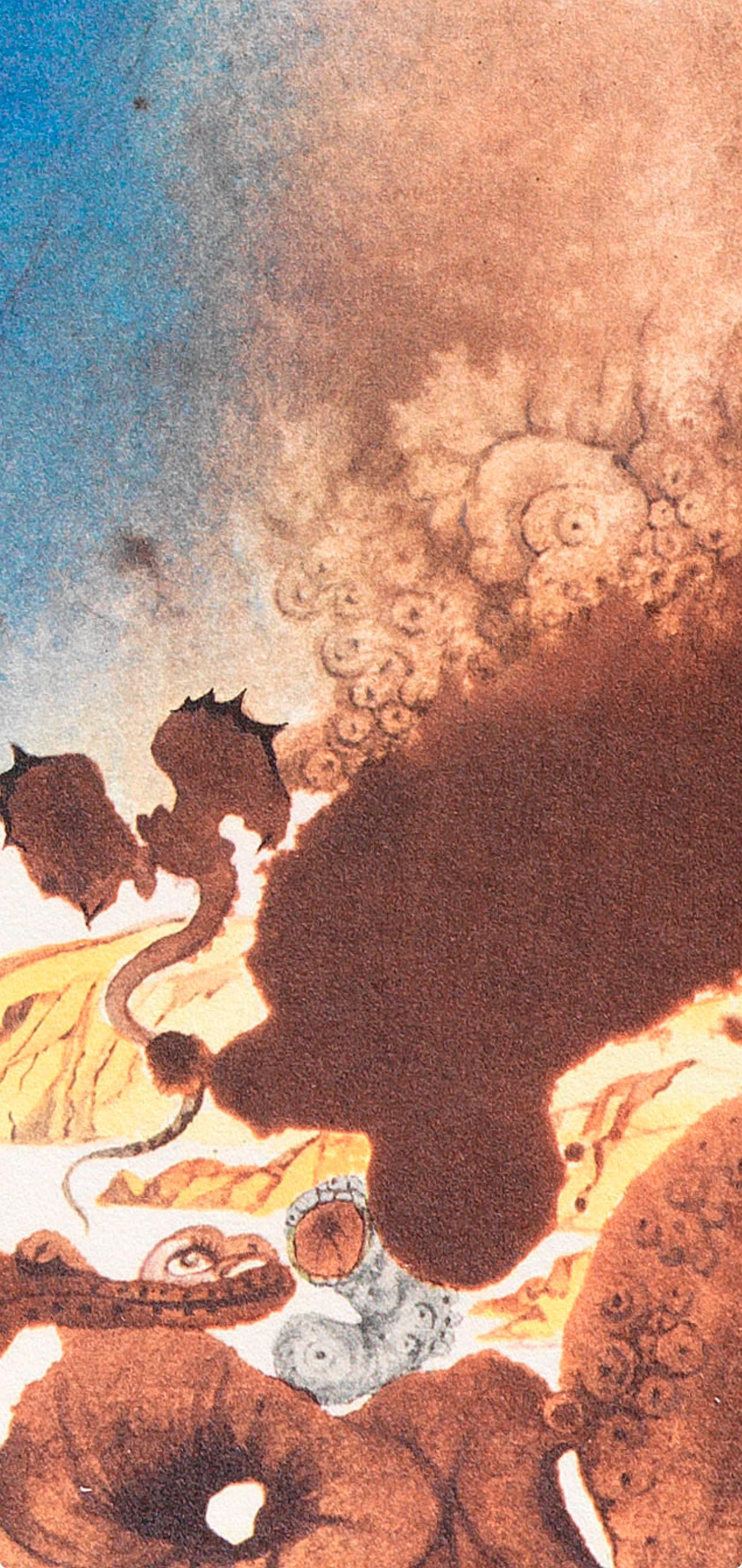 Komposition (Feld 69-3; M/L. 1600), VI tavole dal Ciclo della, Biblia Sacra (Grau), Landscape Print, von Salvador Dalí