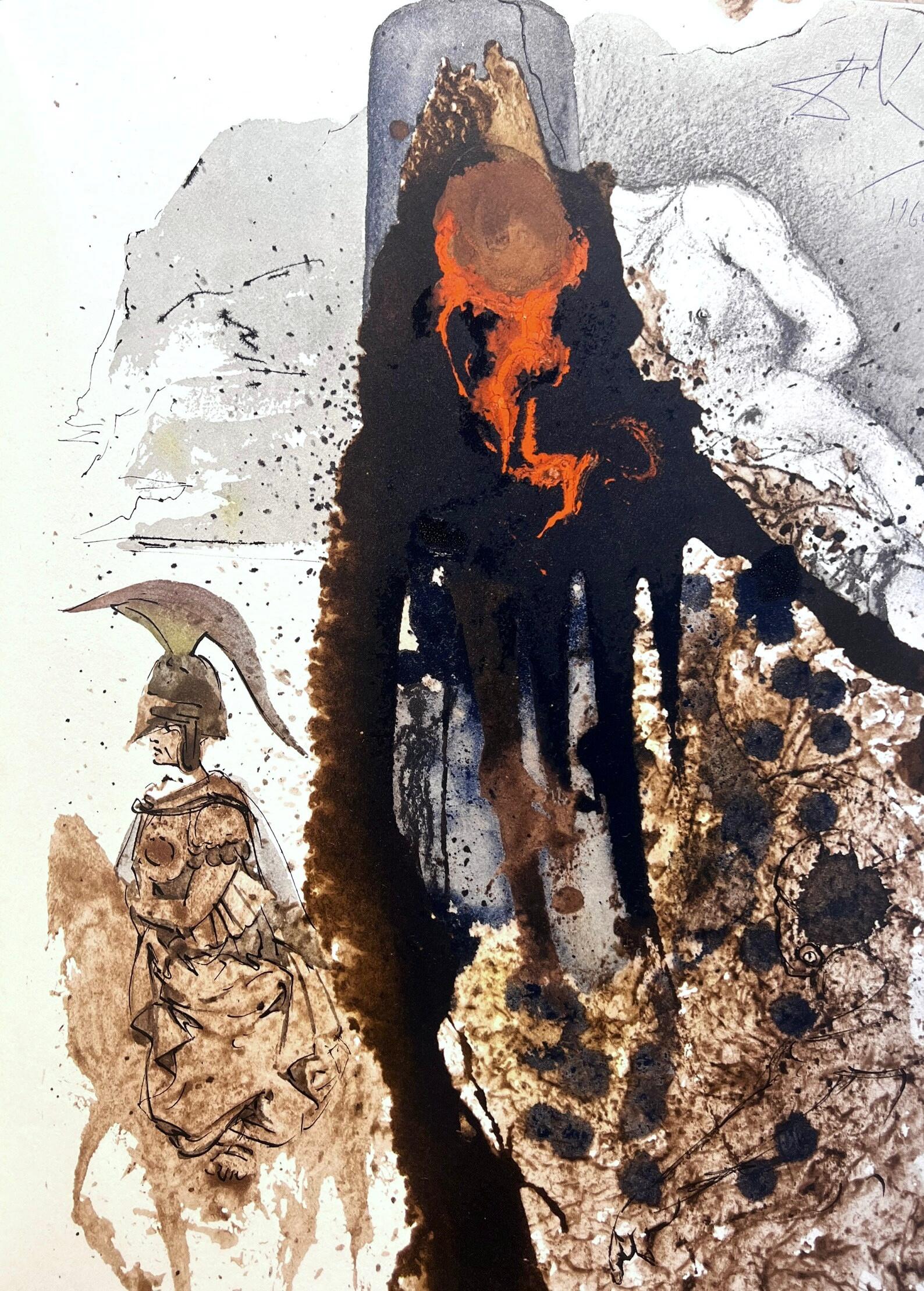Litografía en colores sobre papel vélin Fabriano charta ex meris pannis 